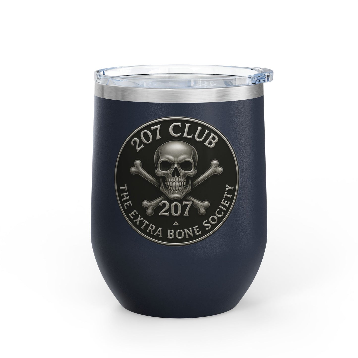 Skull Wine Tumbler, 12oz - Perfect for Parties, Gifts, Camping, 207 Club Inspired, Unique Drinkware