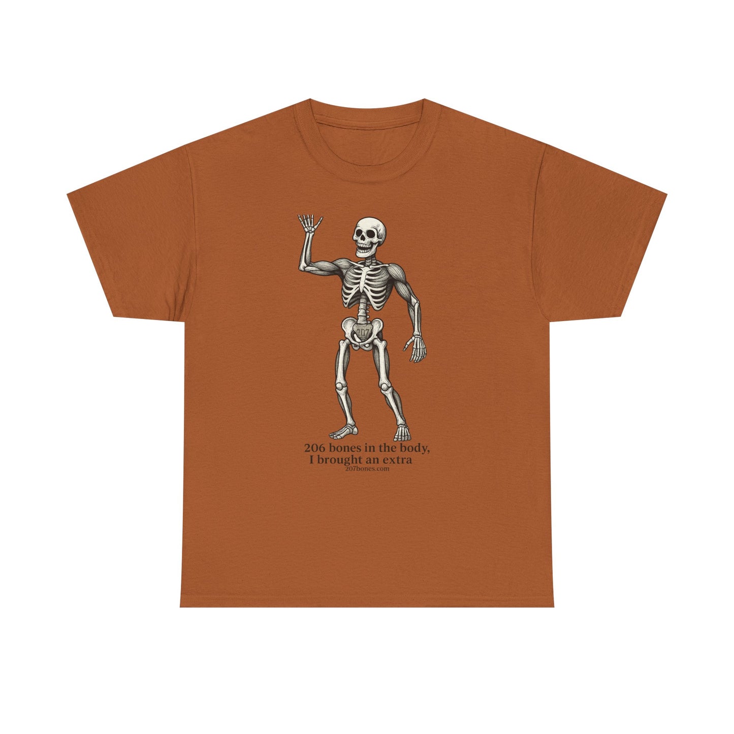 Funny Skeleton Tee for Halloween, Unisex Heavy Cotton Tee, Humor T-Shirt, Perfect for Parties and Costumes, Quotes Shirt, Gift Idea