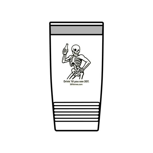 Skeleton Insulated Tumbler - 20oz, Funny Drinkware, Gift for Halloween, Party Accessory, Cute Beverage Container