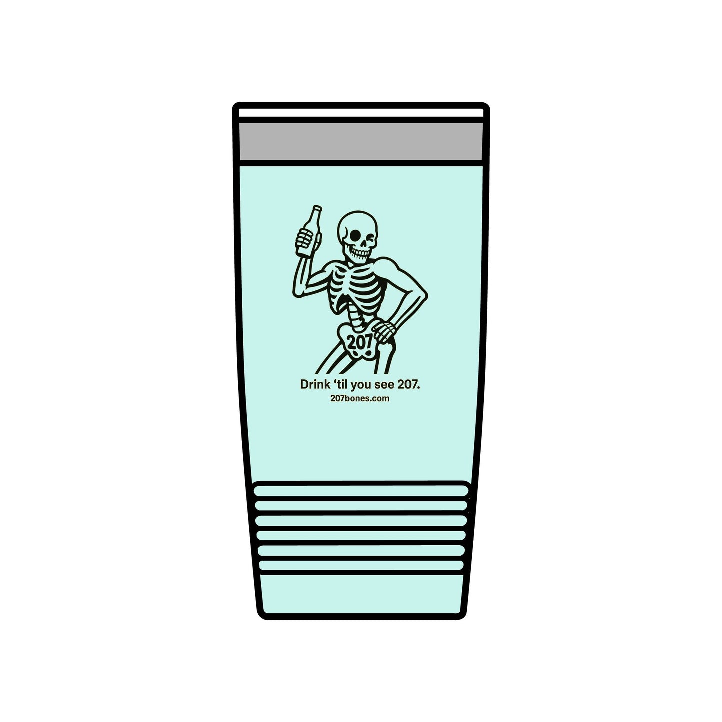 Skeleton Insulated Tumbler - 20oz, Funny Drinkware, Gift for Halloween, Party Accessory, Cute Beverage Container