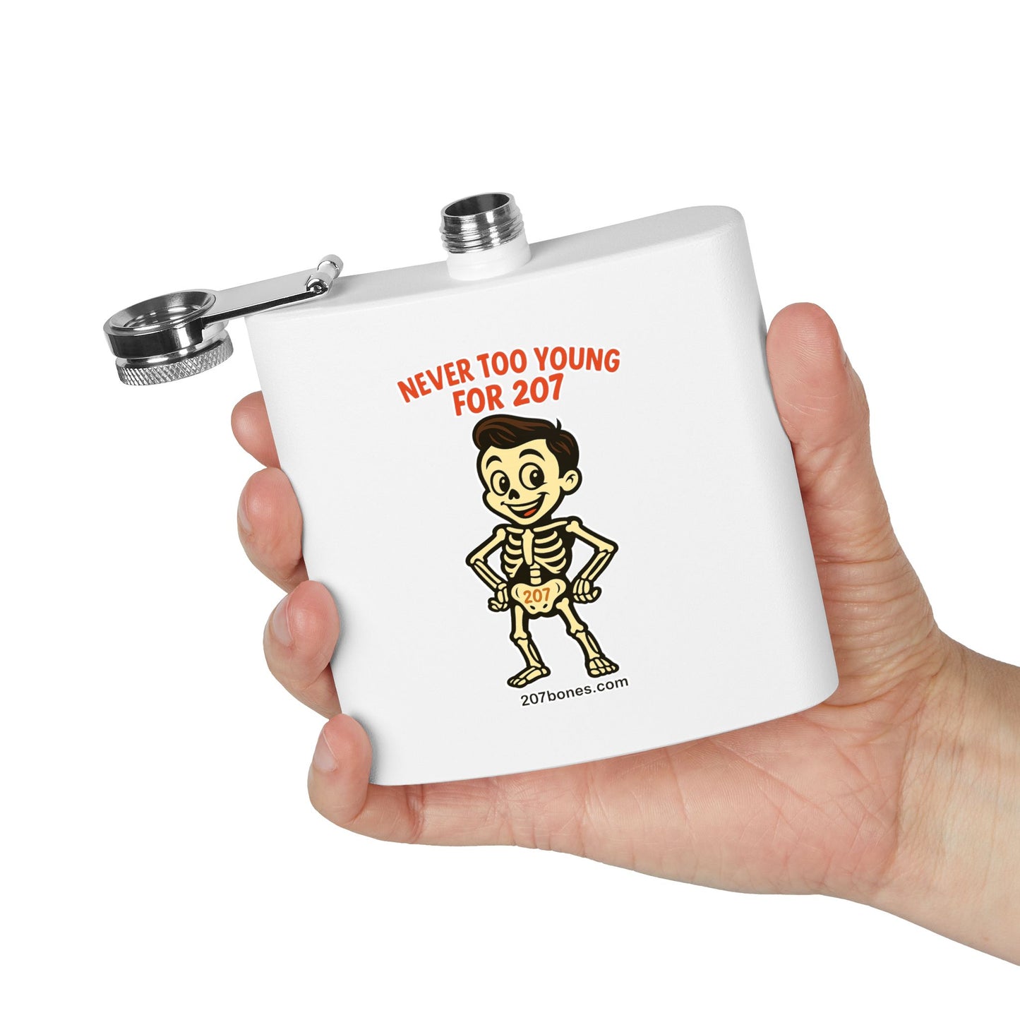 Humorous Stainless Steel Flask, 6oz - Great for Gifting, Parties, Fun Celebrations, Outdoor Adventures, Birthdays