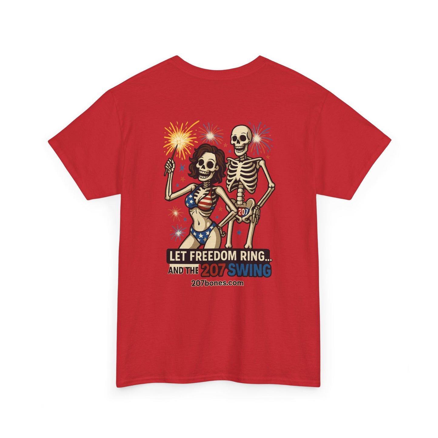 Patriotic Skull Tee, Unisex Cotton Shirt, Funny 4th of July Gift, Unique Graphic T-Shirt, Casual Summerwear