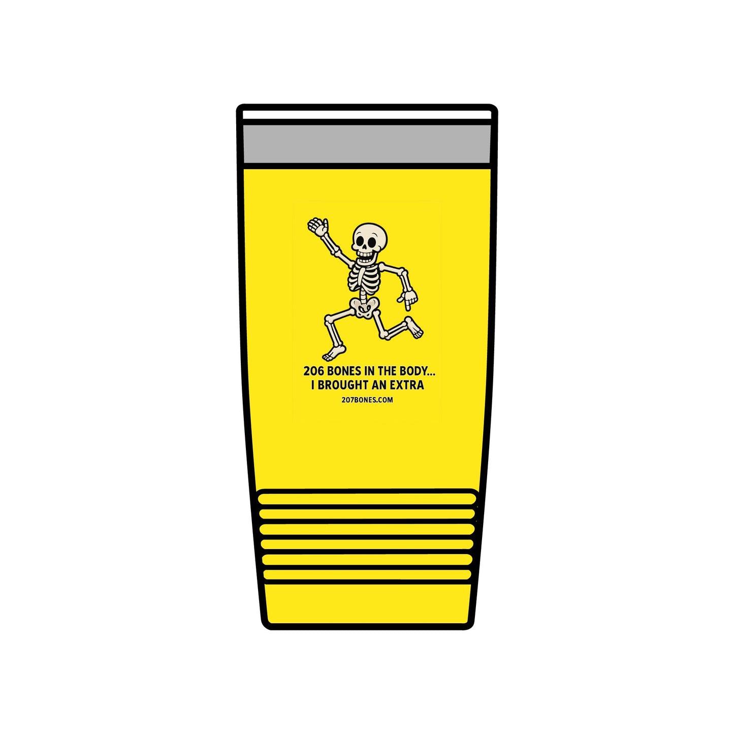 Skeleton Insulated Tumbler - 20oz Funny Gift for Halloween, Party, Tumblers for Drinks, Unique Skeleton Mug, Fun Coffee Tumbler