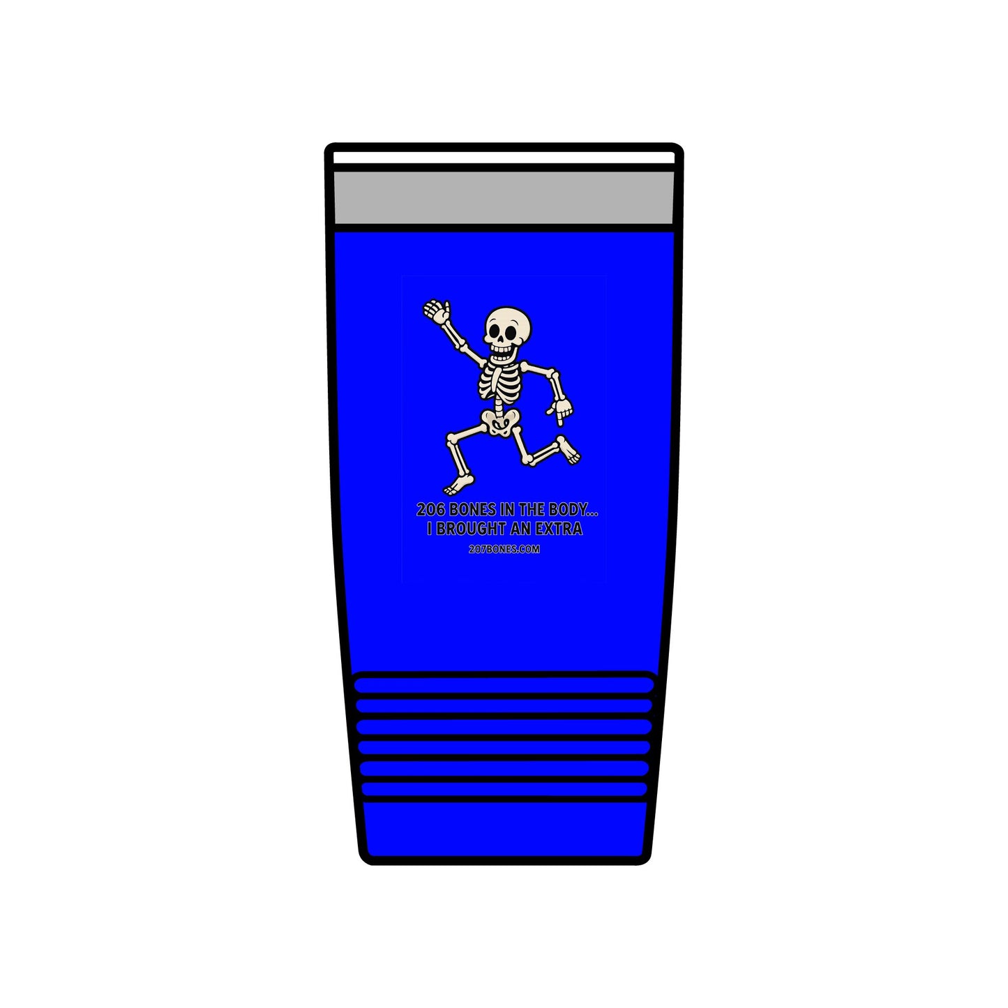 Skeleton Insulated Tumbler - 20oz Funny Gift for Halloween, Party, Tumblers for Drinks, Unique Skeleton Mug, Fun Coffee Tumbler