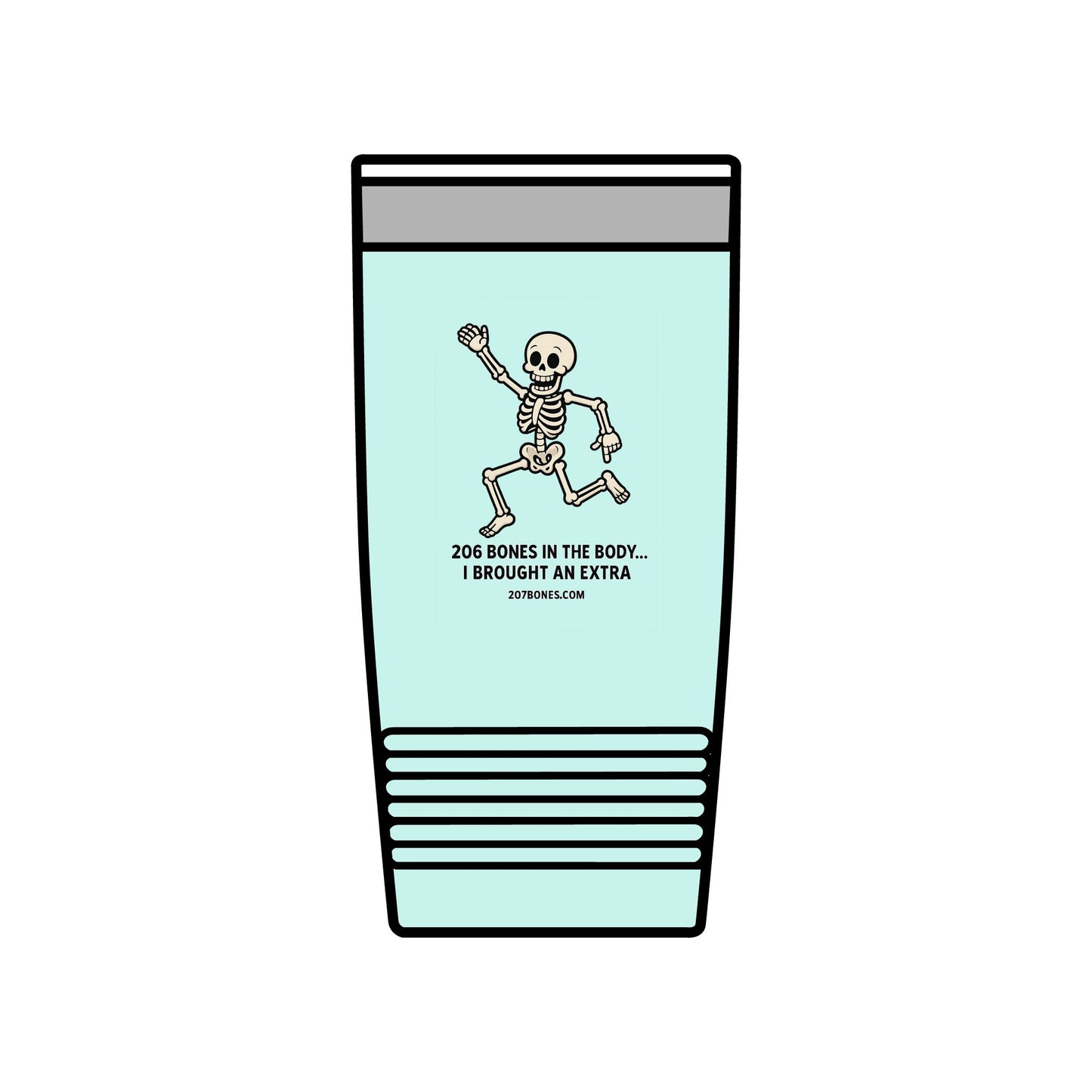 Skeleton Insulated Tumbler - 20oz Funny Gift for Halloween, Party, Tumblers for Drinks, Unique Skeleton Mug, Fun Coffee Tumbler