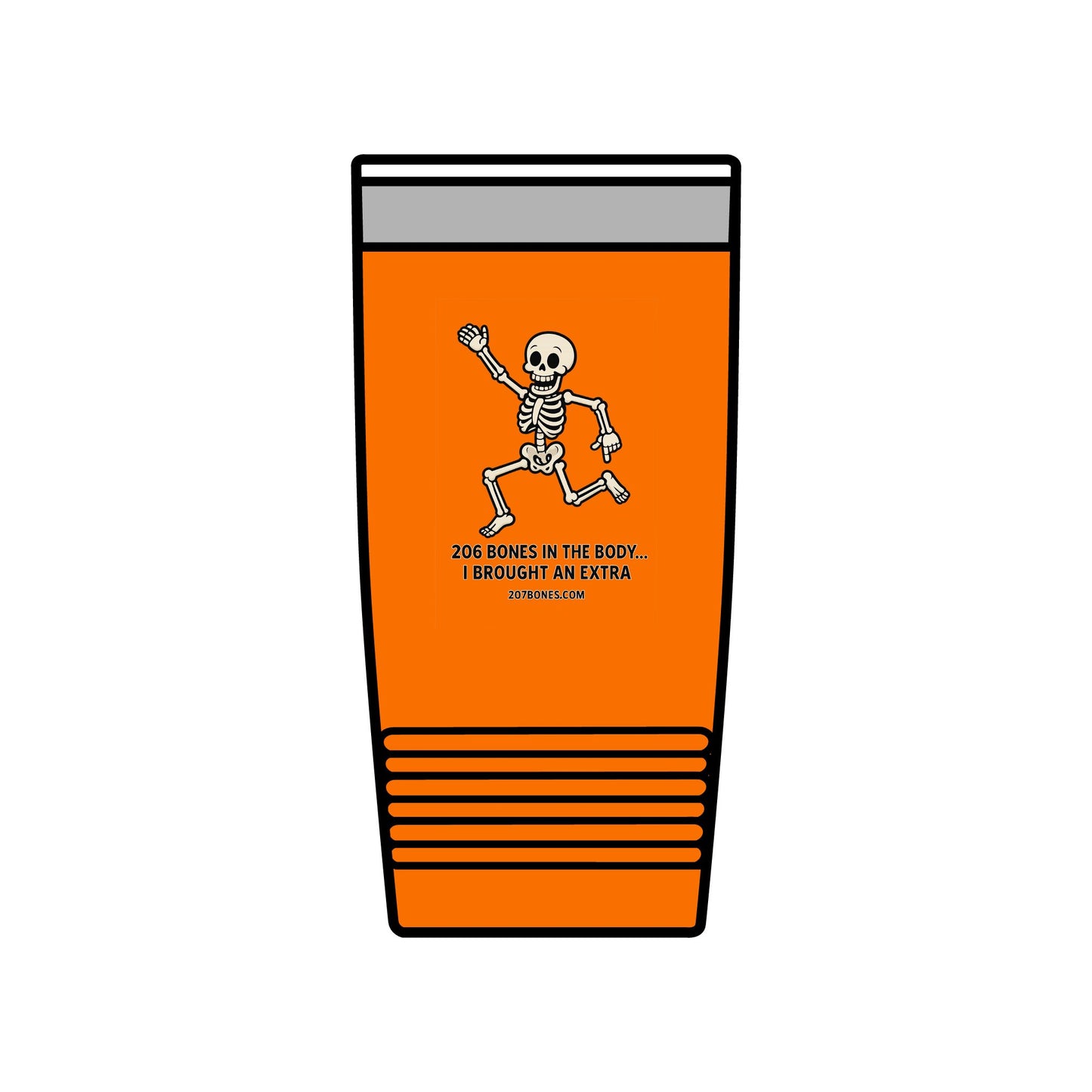 Skeleton Insulated Tumbler - 20oz Funny Gift for Halloween, Party, Tumblers for Drinks, Unique Skeleton Mug, Fun Coffee Tumbler
