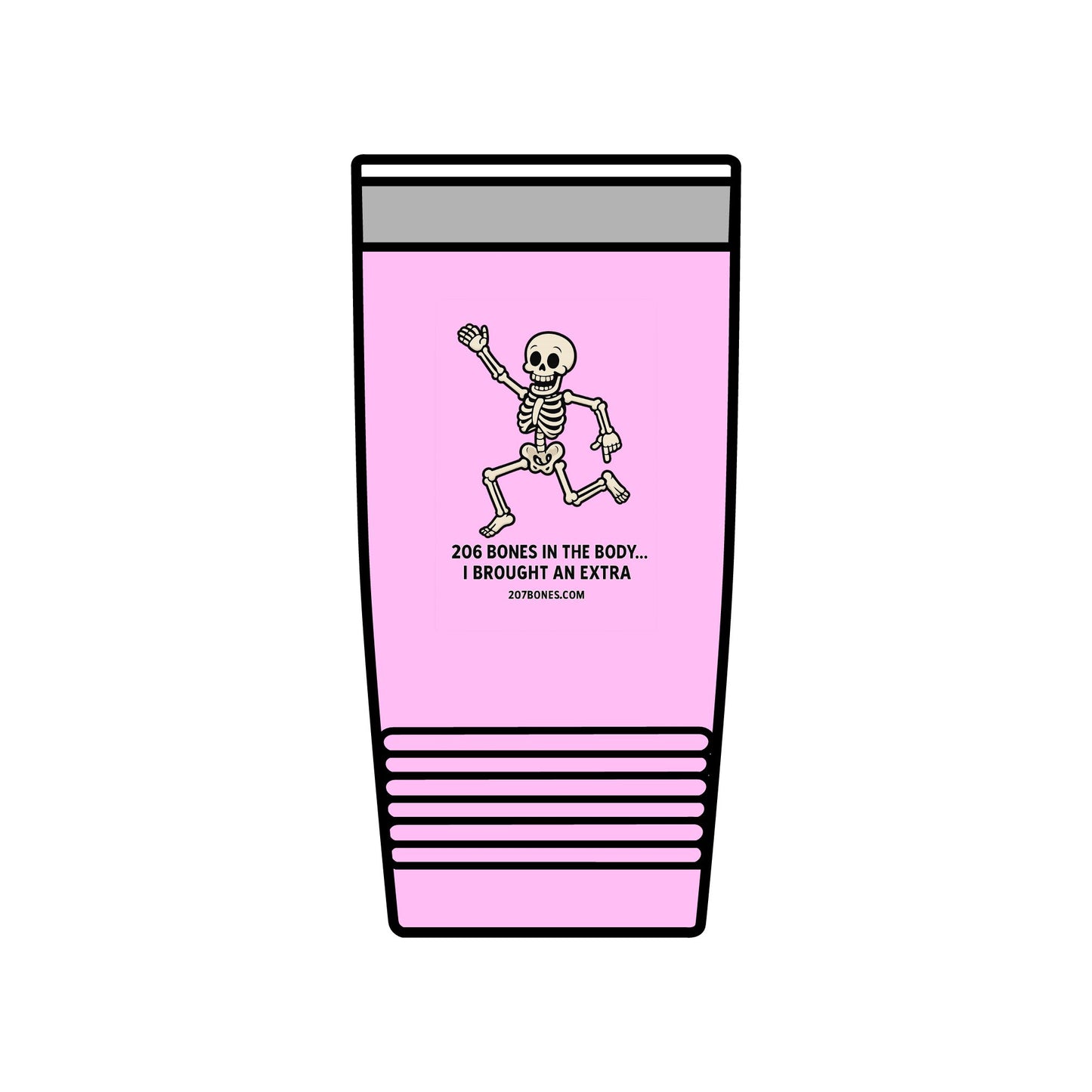 Skeleton Insulated Tumbler - 20oz Funny Gift for Halloween, Party, Tumblers for Drinks, Unique Skeleton Mug, Fun Coffee Tumbler
