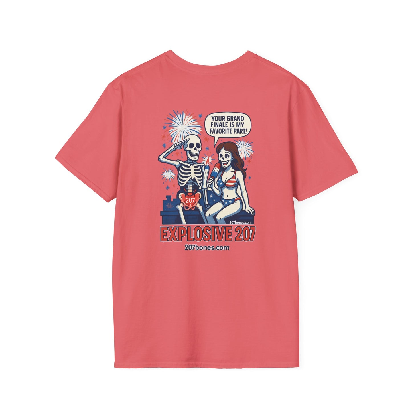 Explosive 207 Unisex Softstyle T-Shirt, Fun Graphic Tee, Halloween Costume, Party Shirt, Unisex Tee, Summer Wear, Casual Outfit