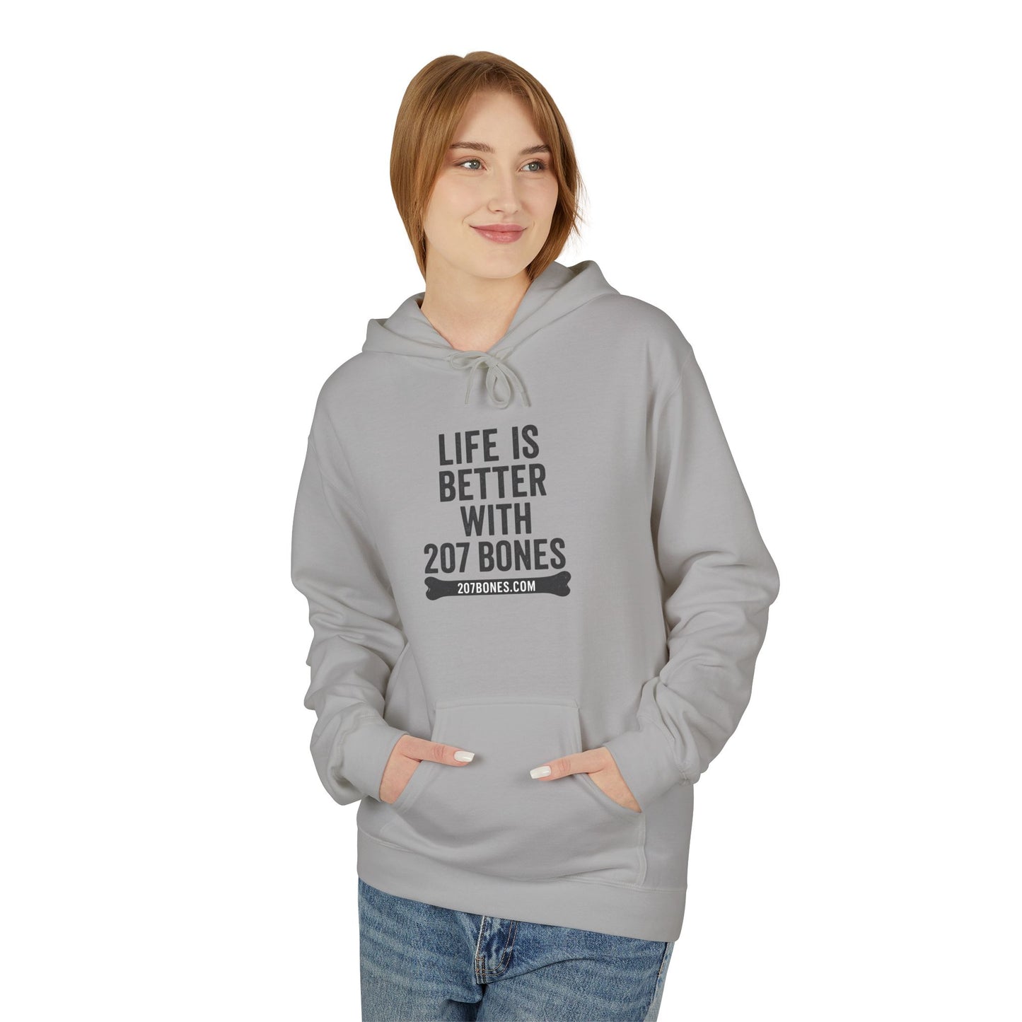 Life is Better with 207 Bones Hoodie, Unisex Softstyle Fleece Sweatshirt, Cozy Animal Lover Apparel, Gift for Pet Owners, Funny Dog [...]