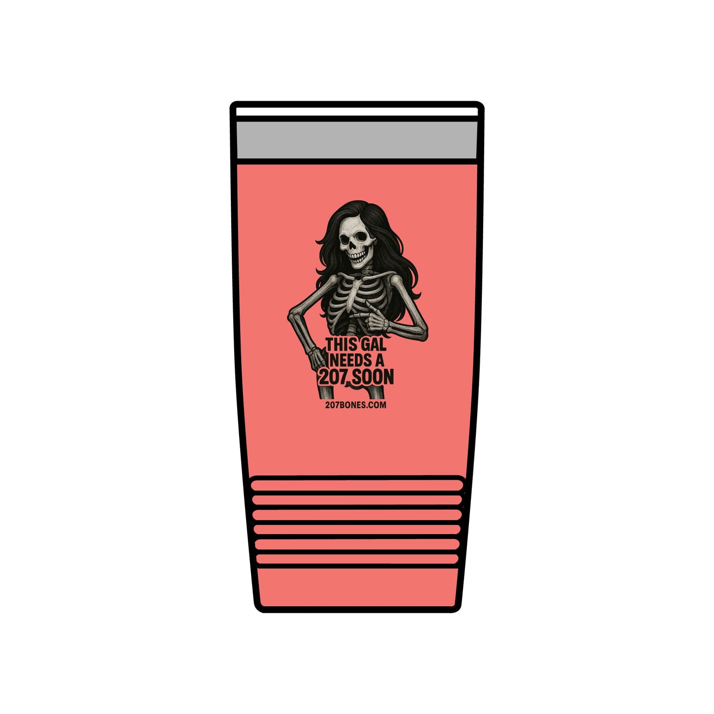 Skeleton-Design Insulated Tumbler, 20oz | Stylish Travel Cup, Gift for Her, Party Drinkware, Funny Coffee Mug, Halloween Accessory