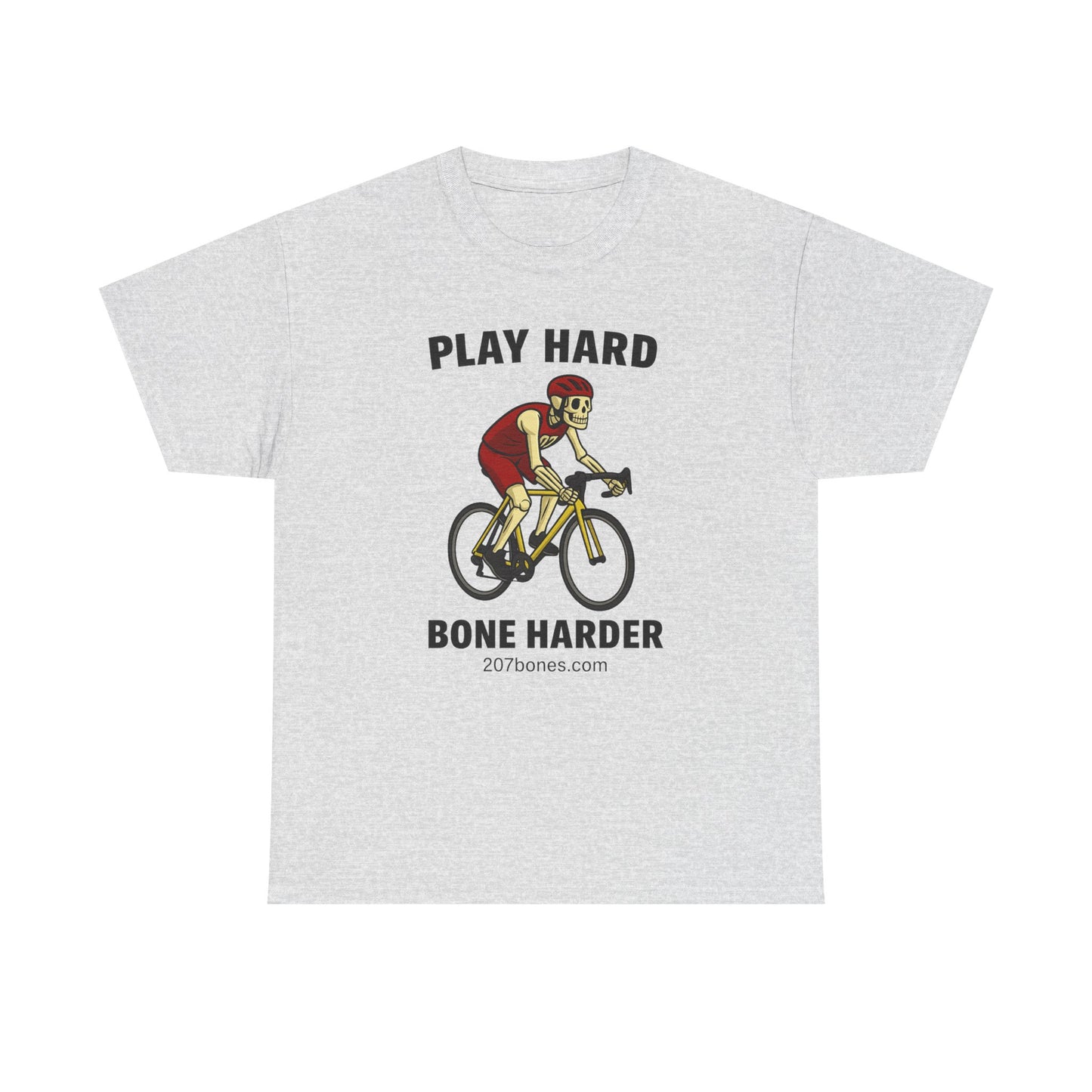 Unisex Cycling Tee - Play Hard Bone Harder