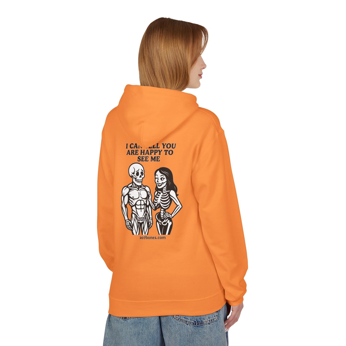 Skeleton Humor Hoodie, Unisex Funny Hoodie, Softstyle Fleece, Halloween Apparel, Gift for Him and Her, Comfortable Casual Wear
