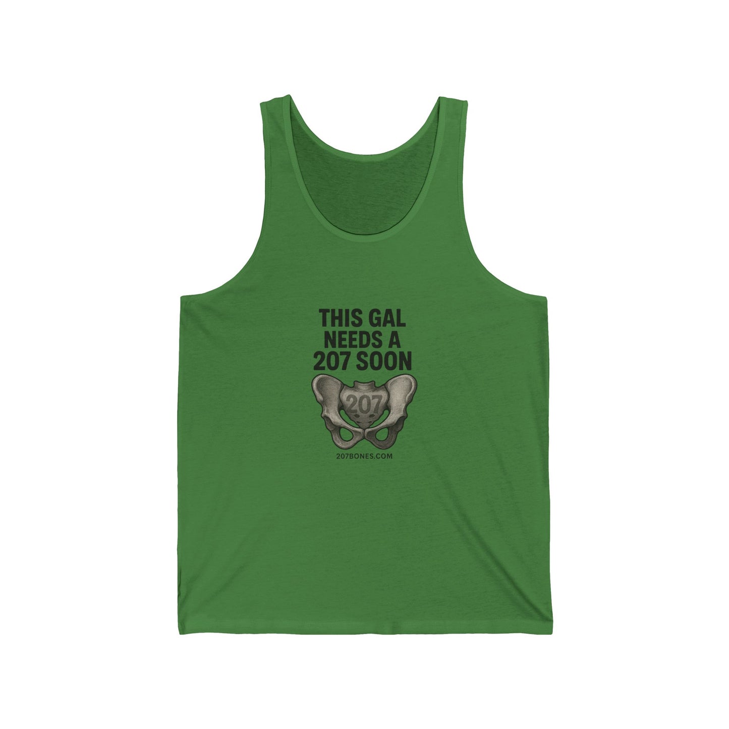 Unisex Jersey Tank: Fun & Casual Summer Vibe, Perfect for Friends, Parties, Birthdays, or Everyday Wear, This Gal Needs a 207 Soon, [...]