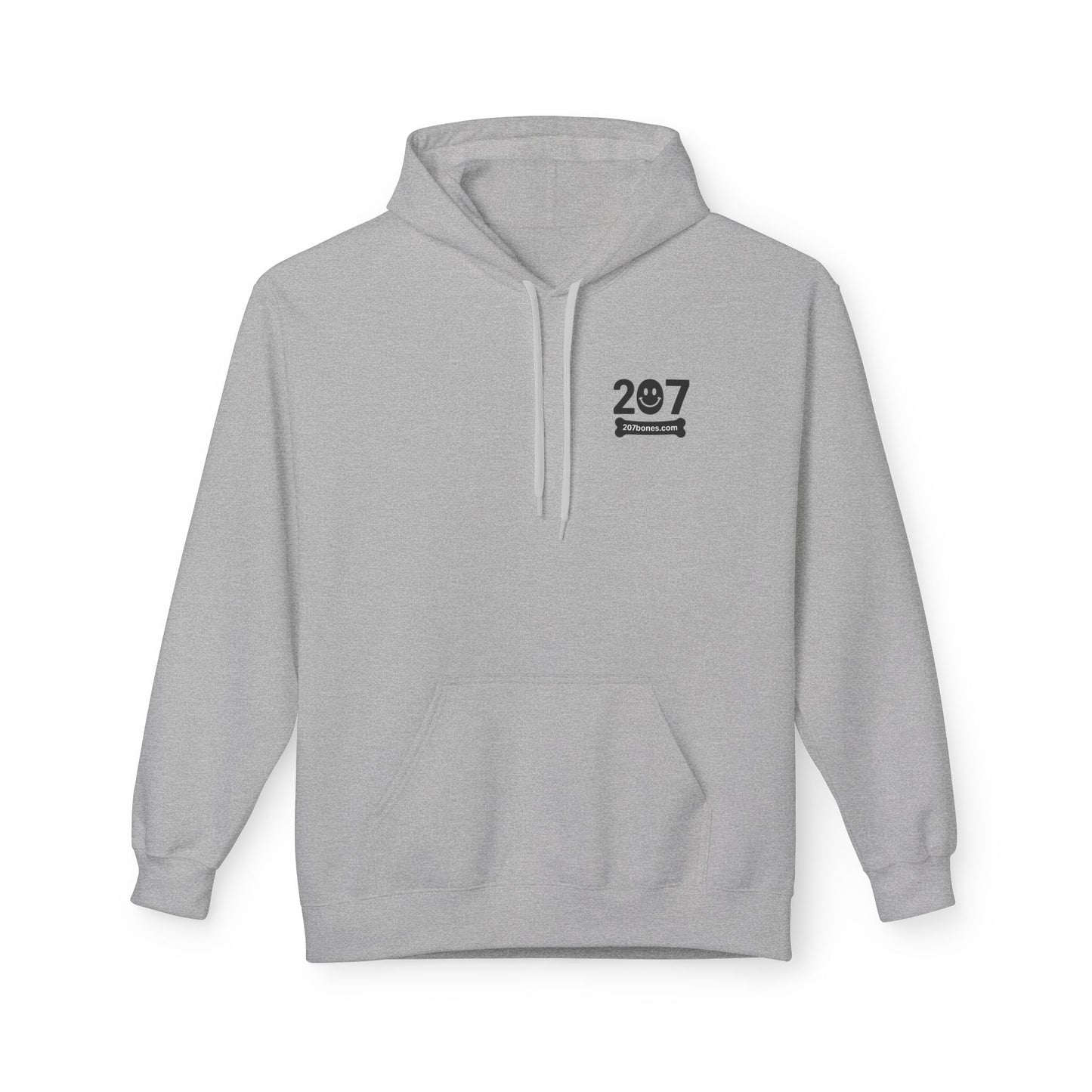 207 Bar & Grill Skeleton Hoodie, Softstyle Midweight Fleece, Unisex Pullover, Fun Gift for Halloween, Cozy Lounge Wear