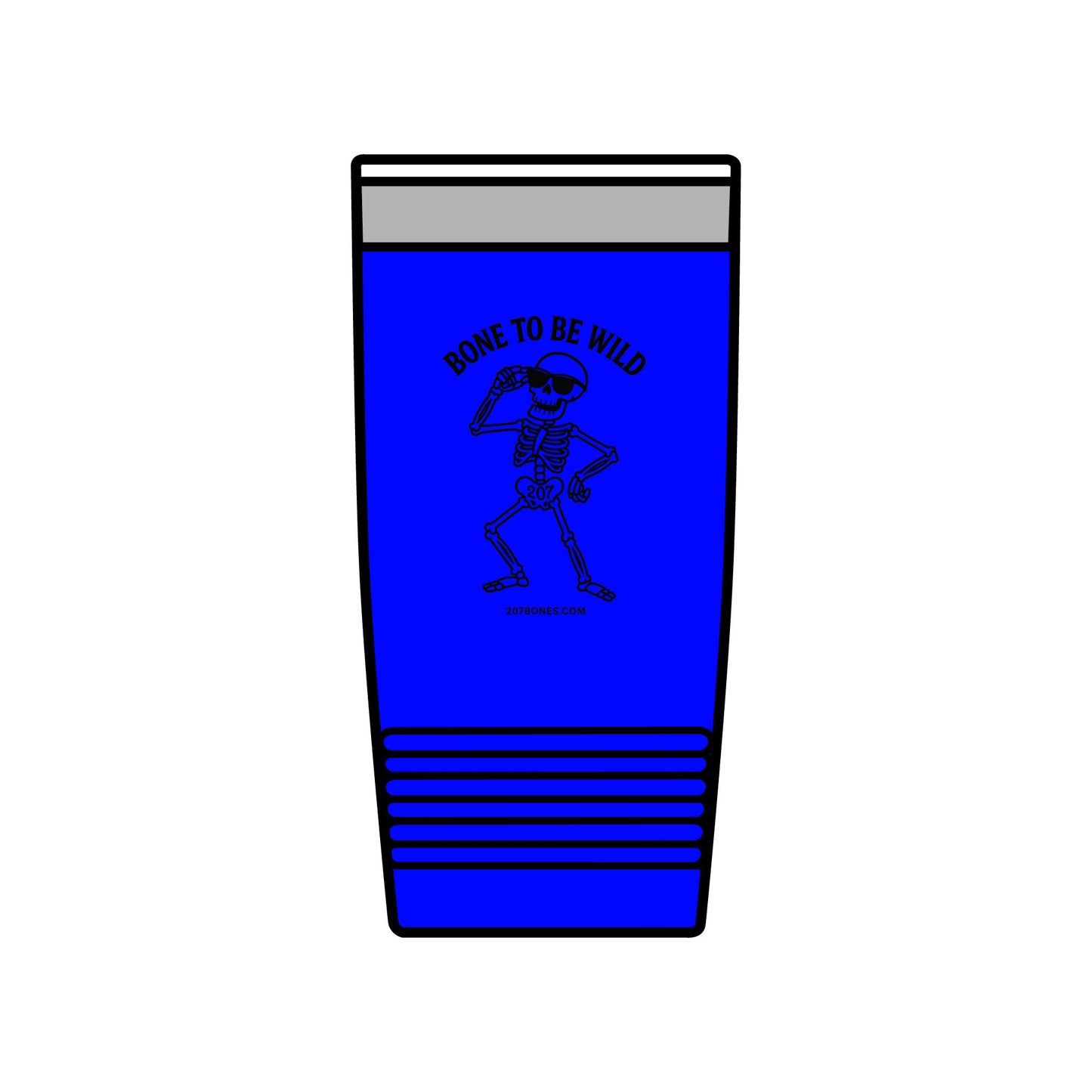 Bone to Be Wild Insulated Tumbler | 20oz Skeleton Travel Mug for Halloween, Party, Adventure, Gifts, Fun Decor