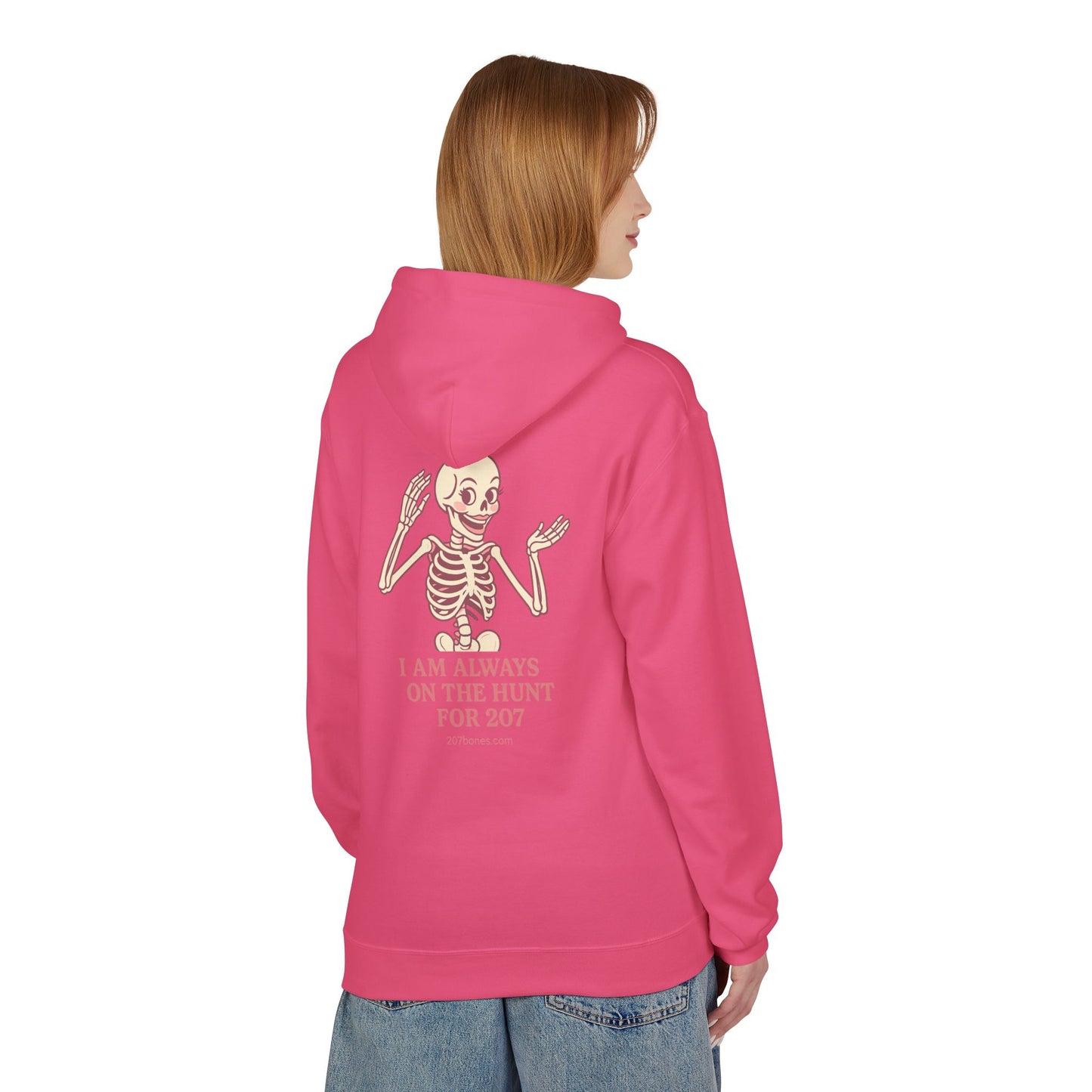 Cute Skeleton Hoodie, Unisex Fleece, Funny Halloween Gear, Gift for Spooky Season, Year-Round Comfort Wear, Trendy Layering