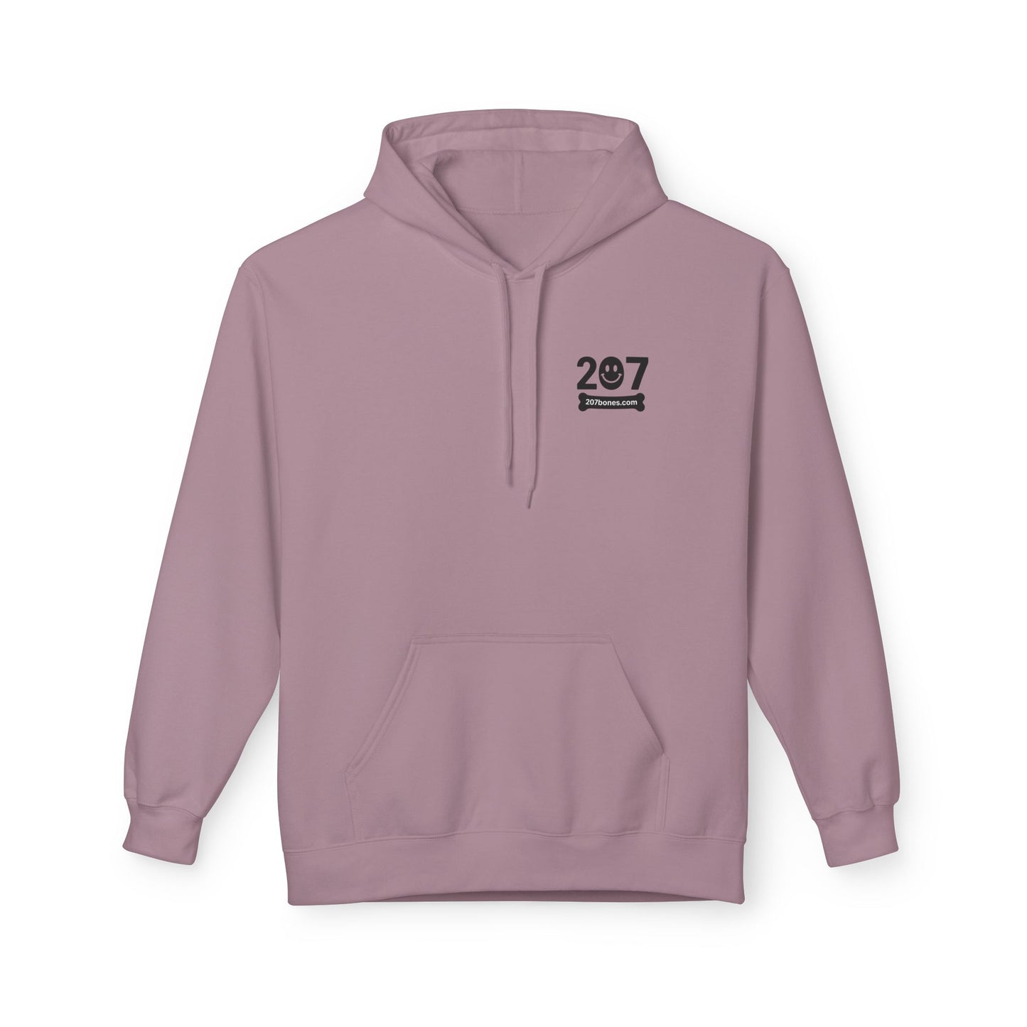 207 Bar & Grill Skeleton Hoodie, Softstyle Midweight Fleece, Unisex Pullover, Fun Gift for Halloween, Cozy Lounge Wear