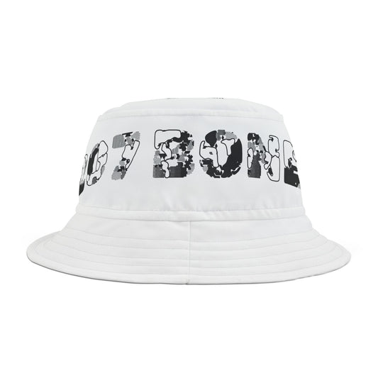 Stylish Bucket Hat, Beach Hat, Unisex Hat with print on front and top