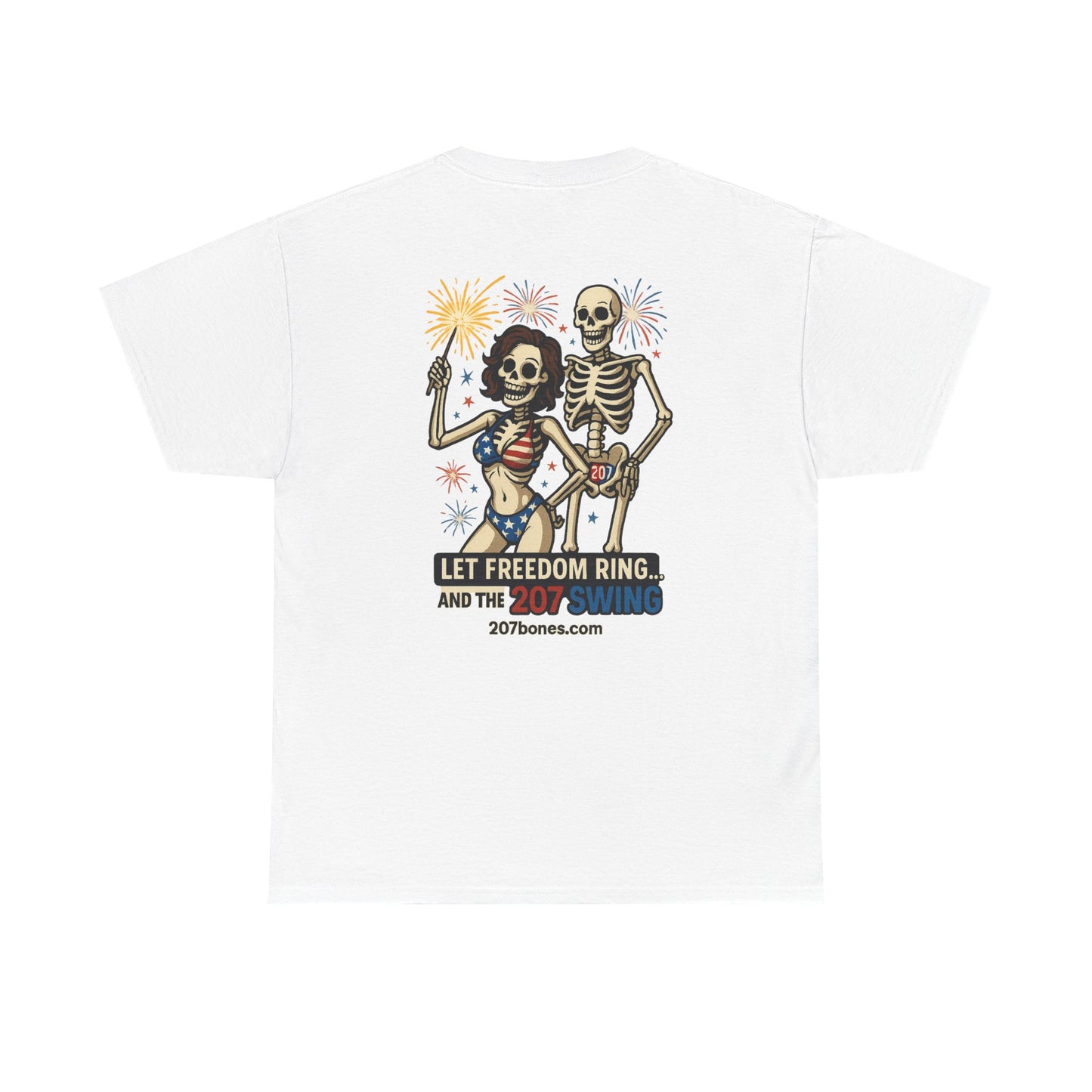 Patriotic Skull Tee, Unisex Cotton Shirt, Funny 4th of July Gift, Unique Graphic T-Shirt, Casual Summerwear