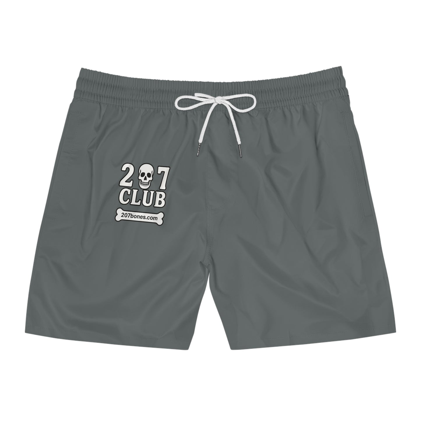 Men's AOP Swim Shorts - Beach Ready 207 Club Design | Stylish Summer Swimwear, Pool Party Attire, Vacation Essentials, Gift for Him