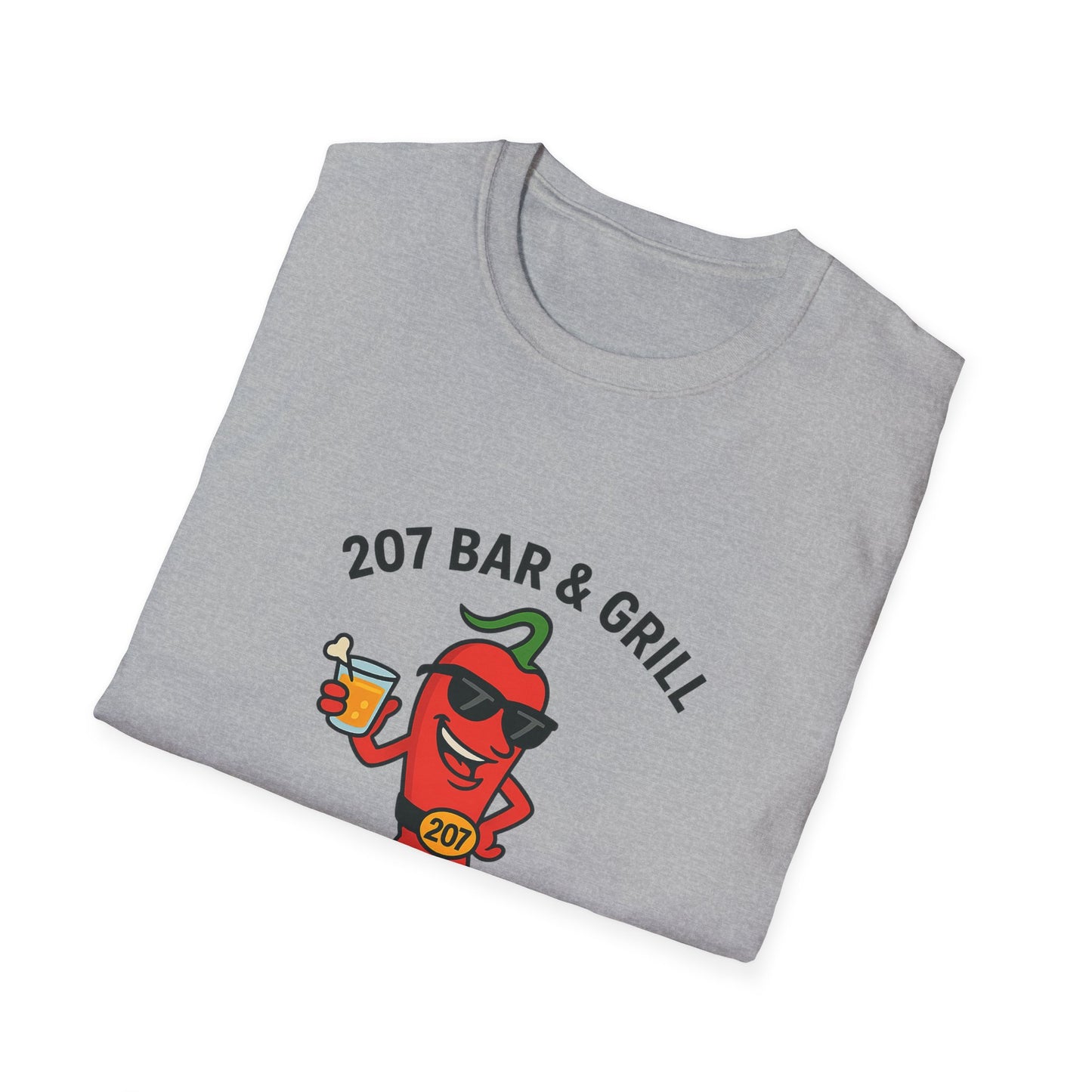 Fun Chili Bar & Grill T-Shirt, Perfect for BBQs, Casual Wear, Gift for Grill Lovers, Summer Parties, Foodie Apparel