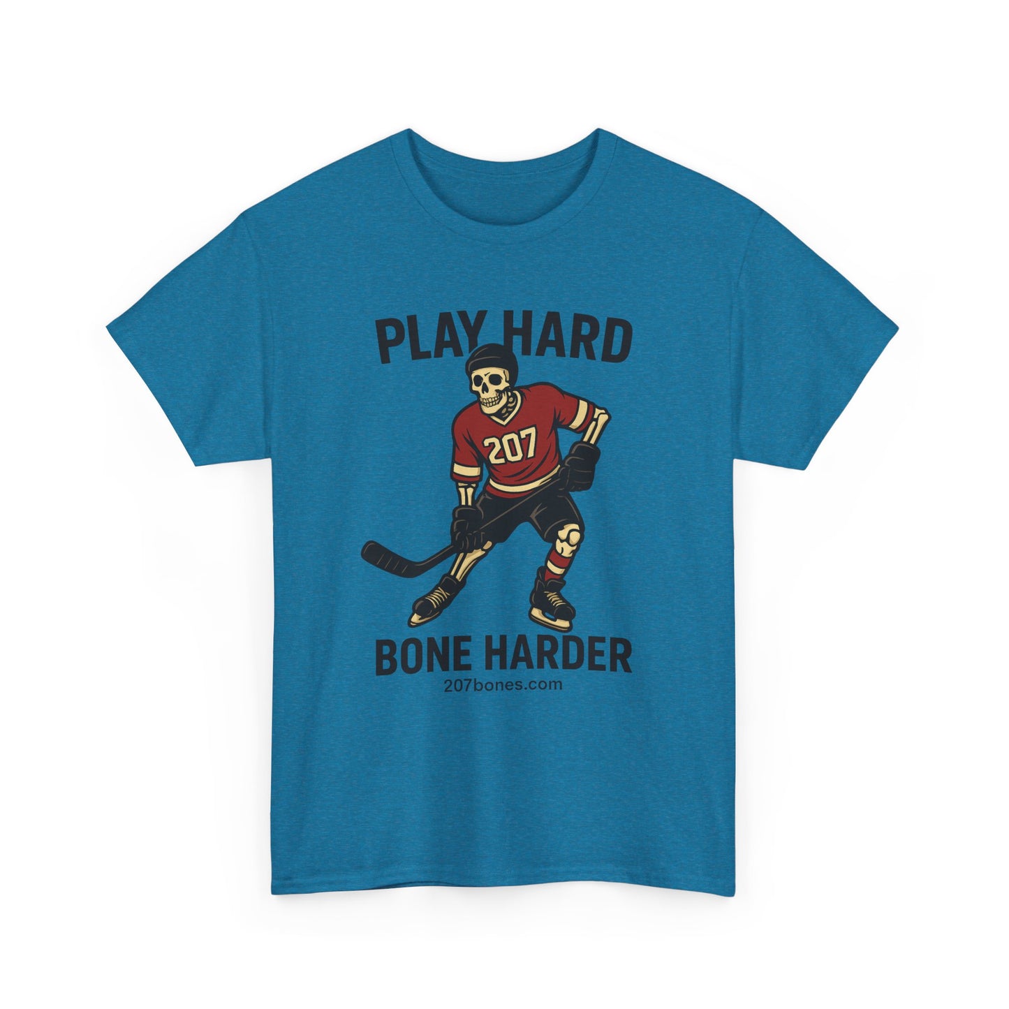 Play Hard Bone Harder Unisex Tee, Sports Shirt, Ice Hockey Fan Gift, Casual Wear, Team Spirit Shirt, Athletic Apparel