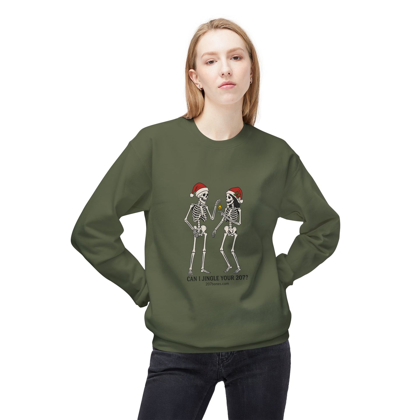 Skeletons Jingle Christmas Sweatshirt, Holiday Gift, Unisex Crewneck, Skeleton Christmas Jumper, Funny Xmas Sweatshirt