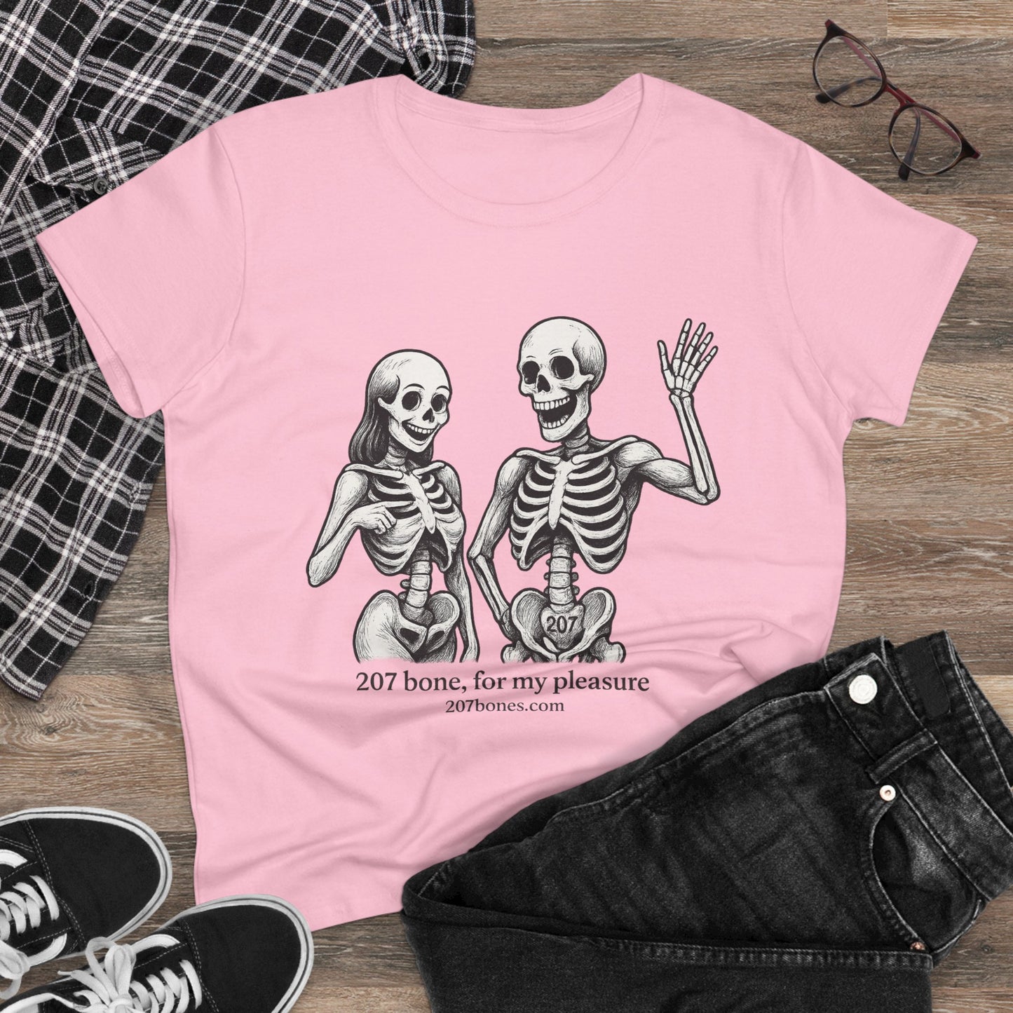Funny Skeleton Graphic Tee, Halloween Shirt, Quirky Women's Top, Casual Everyday Wear, Gift for Friends