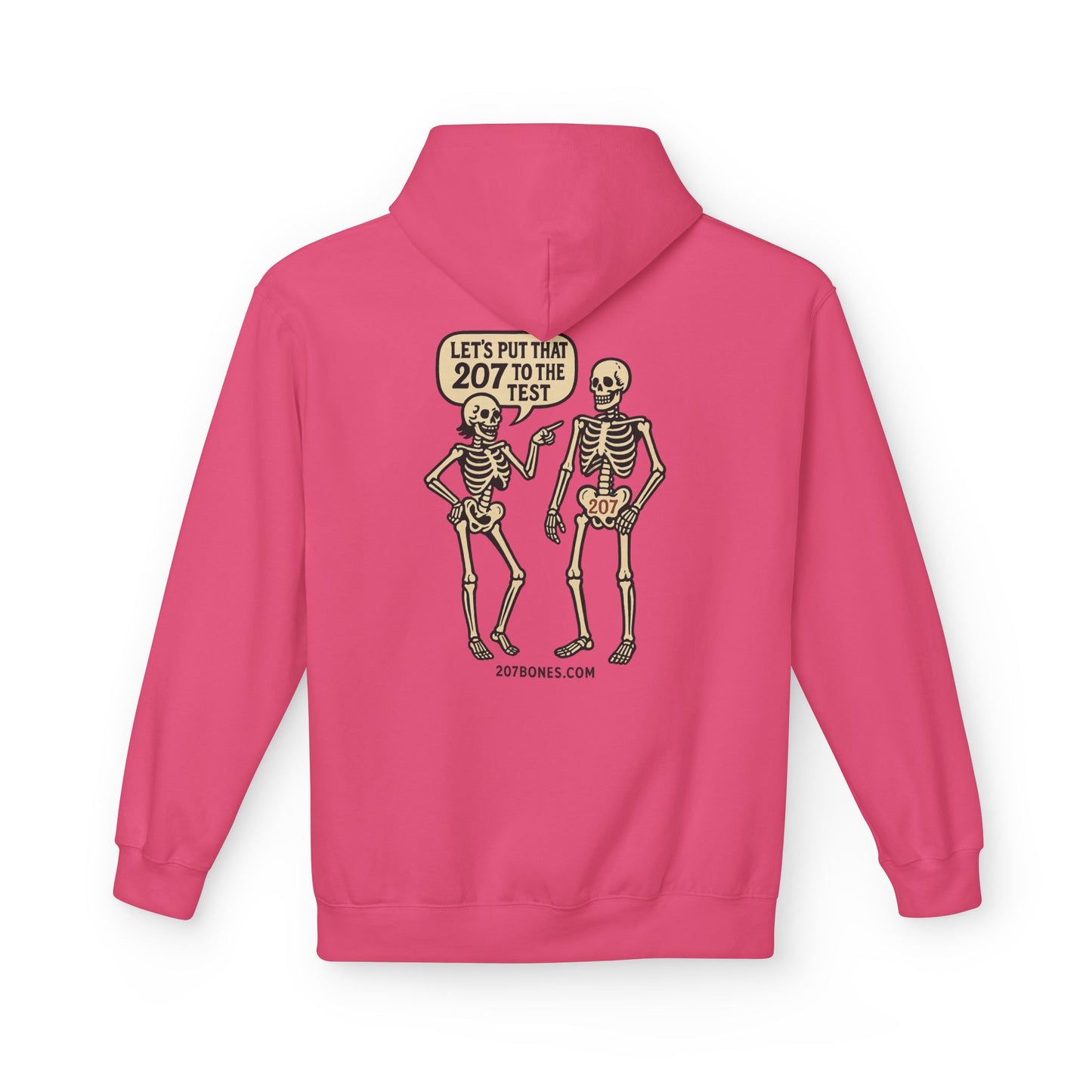 Whimsical Skeleton Humor Hoodie, Trendy Unisex Fleece Sweater for Halloween, Cozy Casual Wear, Perfect Gift for Friends, Fun Everyday Style