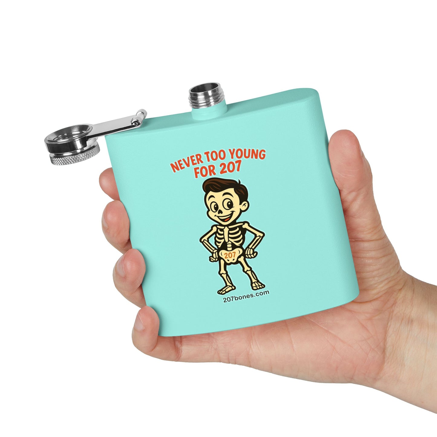 Humorous Stainless Steel Flask, 6oz - Great for Gifting, Parties, Fun Celebrations, Outdoor Adventures, Birthdays