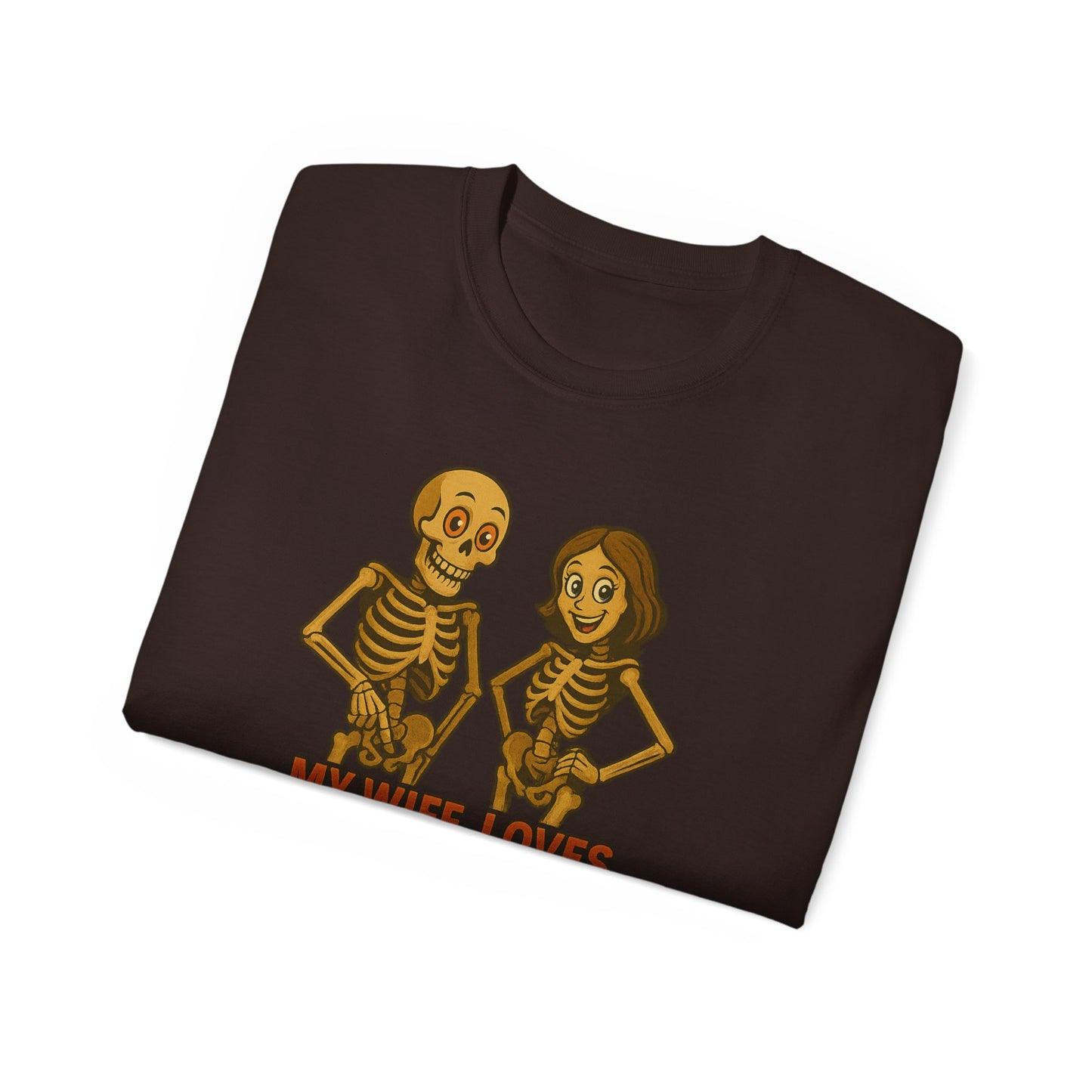 Skeleton Couple Tee, Funny Halloween Shirt, Gift for Couples, Spooky T-Shirt, Unisex Graphic Tee, Bone Humor Top