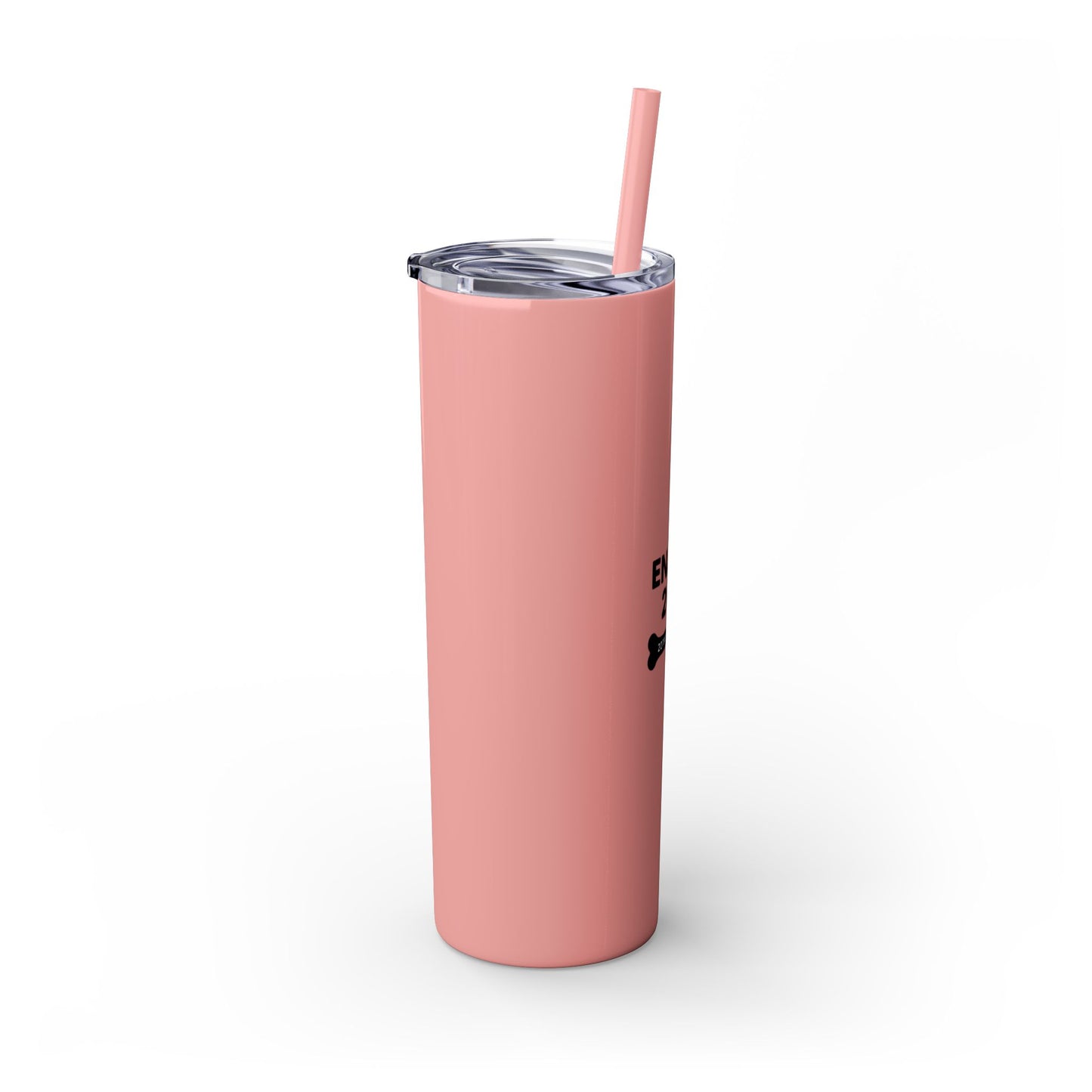 Personalized Skinny Tumbler with Straw, Perfect for Dog Lovers, Enjoy 207, Travel Mug, Gift Idea, Customized Drinkware