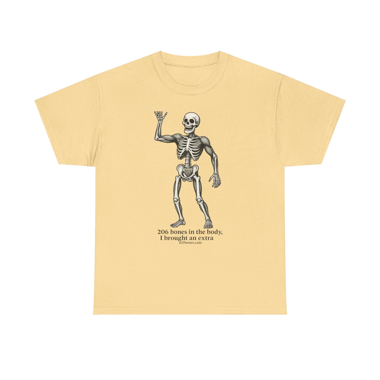 Funny Skeleton Tee for Halloween, Unisex Heavy Cotton Tee, Humor T-Shirt, Perfect for Parties and Costumes, Quotes Shirt, Gift Idea