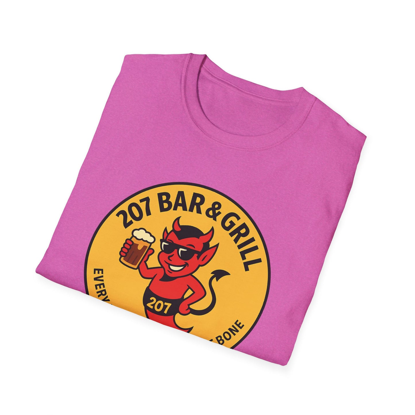 207 Bar & Grill Unisex T-Shirt - Casual Wear, Bar Merchandise, Gift for Foodies, Party Shirt, Everyday Comfort