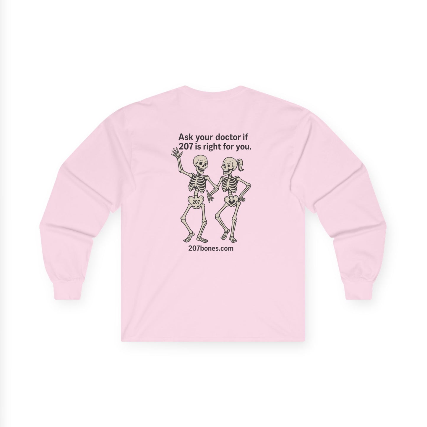 Funny Skeleton Long Sleeve Tee, Unisex Halloween Shirt, Comfy Casual Wear, Unique Gift for Doctors, Medical Humor Tee, October Celebration