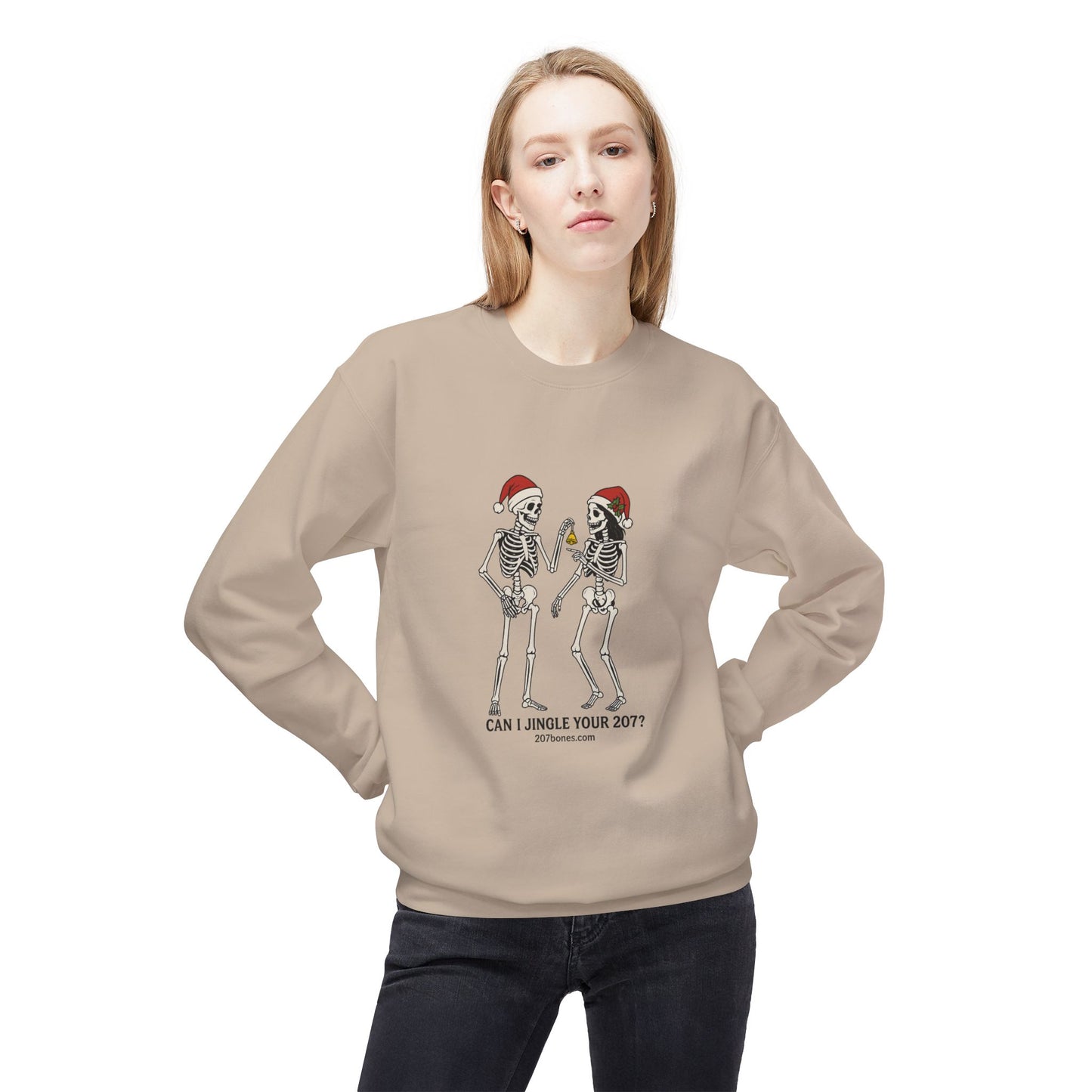Skeletons Jingle Christmas Sweatshirt, Holiday Gift, Unisex Crewneck, Skeleton Christmas Jumper, Funny Xmas Sweatshirt