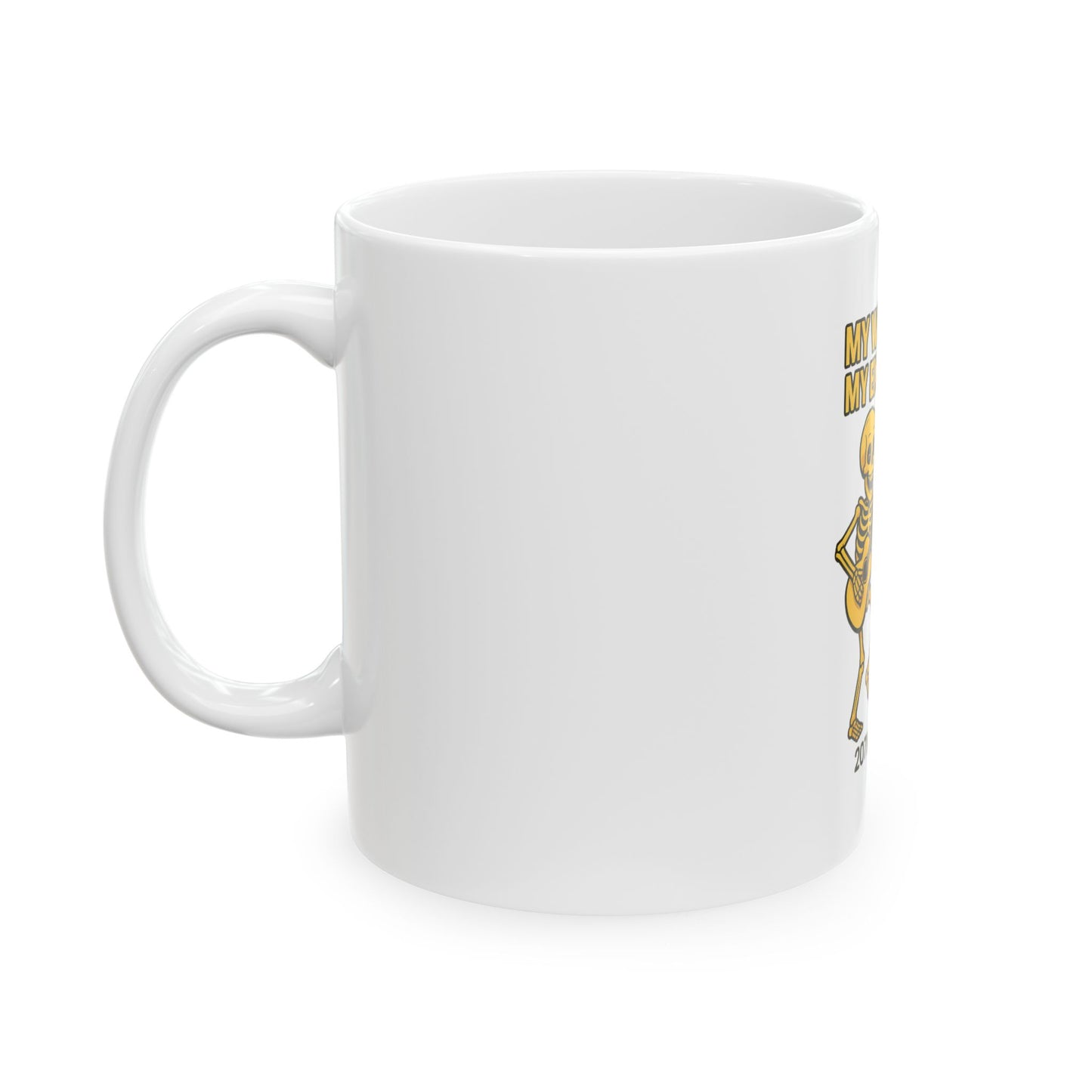 Whimsical Skeleton Mug - Perfect Gift for Halloween, Fun Coffee Cup, Unique Bone Humor, Great for Parties, Collectibles