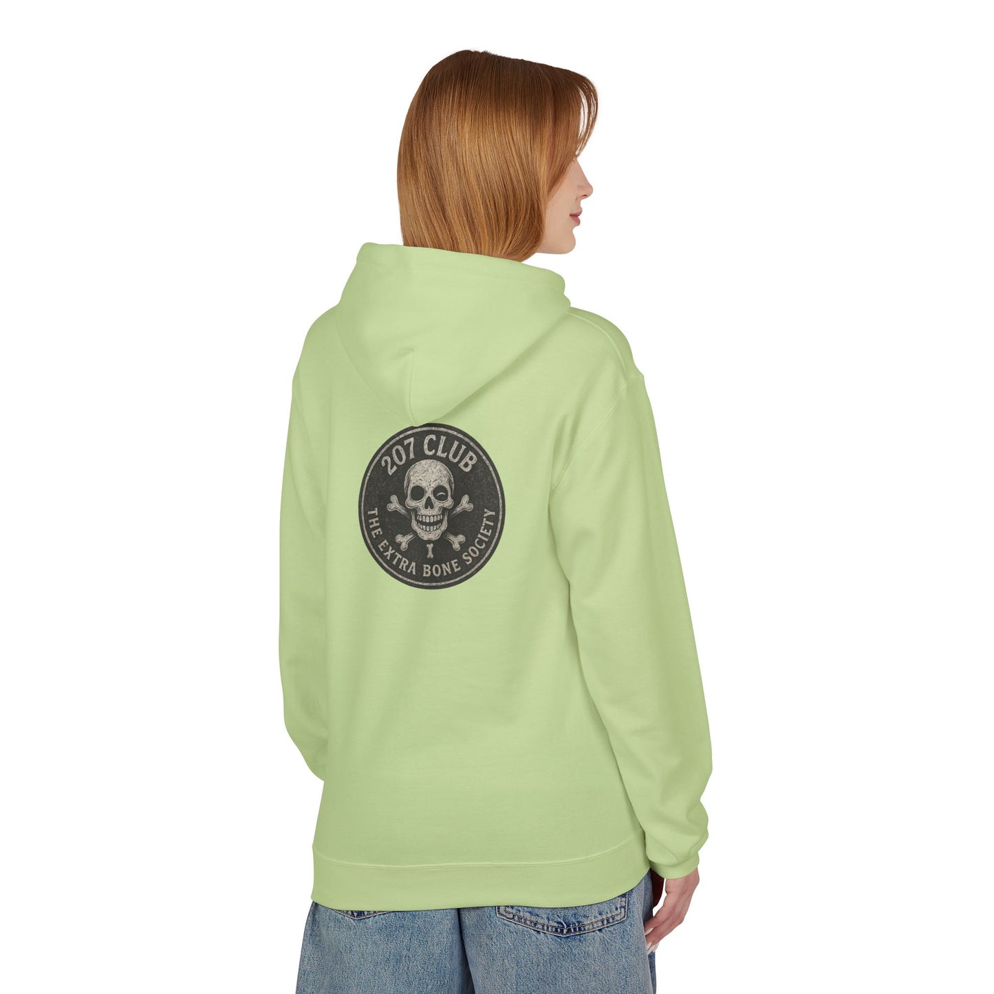 Kiss & Skull Graphic Fleece Hoodie - Trendy Unisex Sweatshirt for Casual Wear, Halloween, Party, Street Style, Gifts
