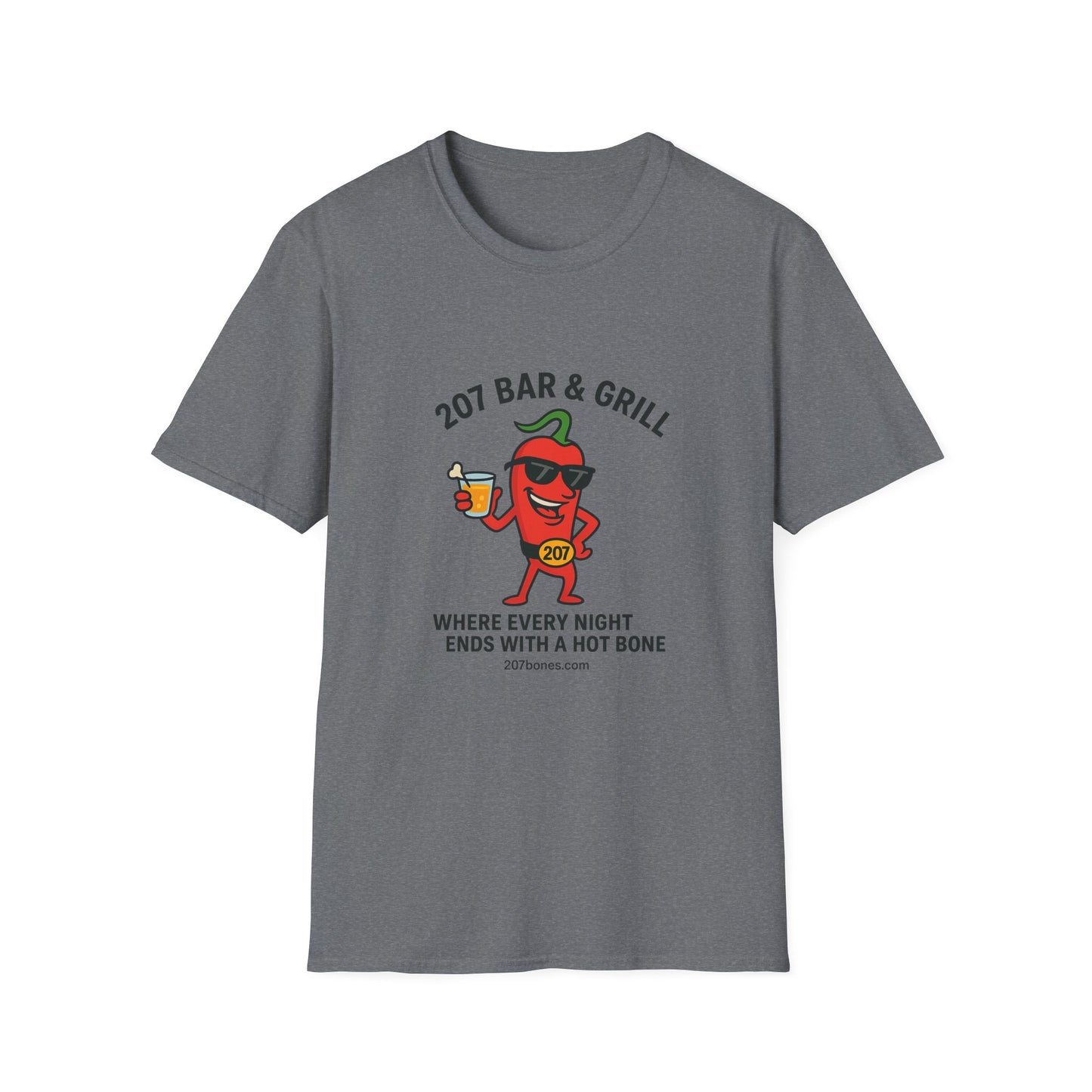 Fun Chili Bar & Grill T-Shirt, Perfect for BBQs, Casual Wear, Gift for Grill Lovers, Summer Parties, Foodie Apparel