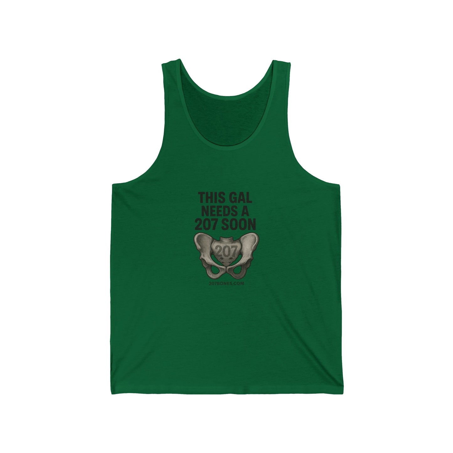 Unisex Jersey Tank: Fun & Casual Summer Vibe, Perfect for Friends, Parties, Birthdays, or Everyday Wear, This Gal Needs a 207 Soon, [...]