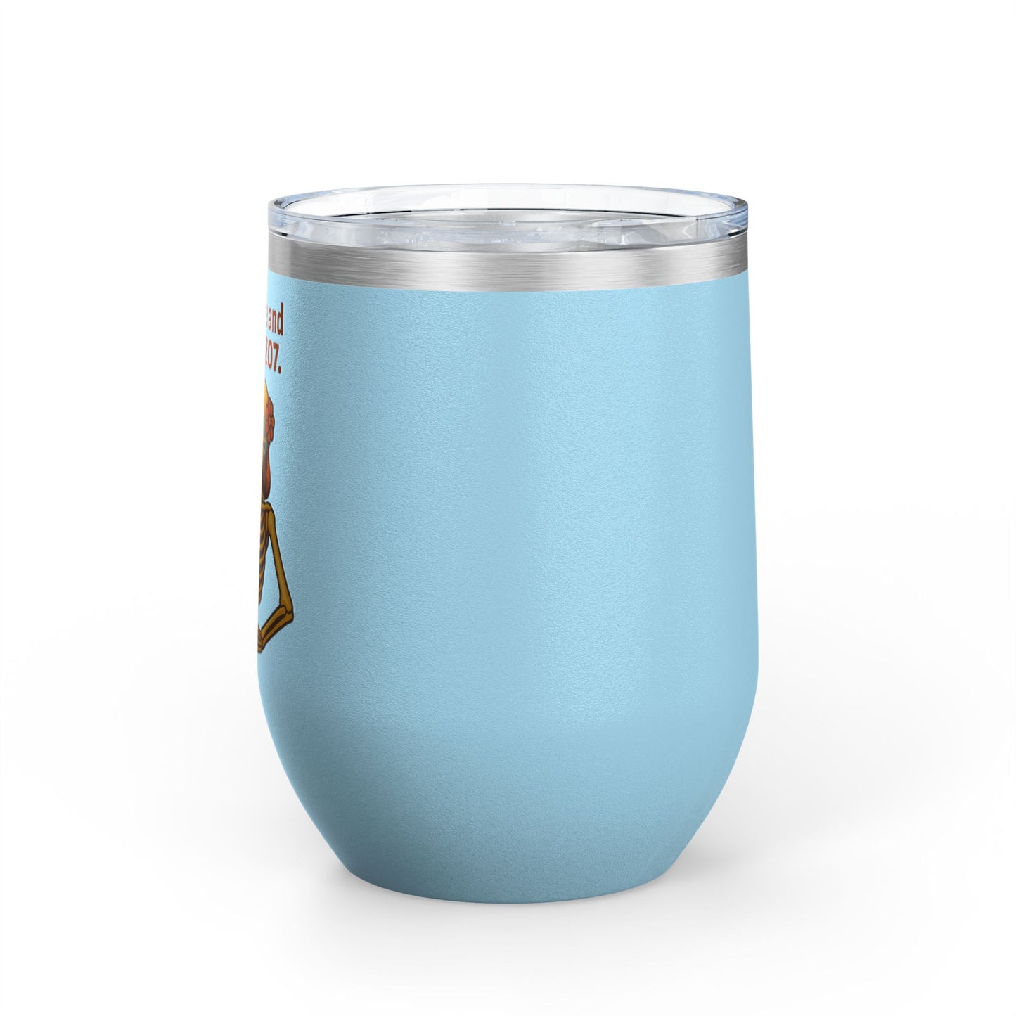 Whimsical Wine Tumbler, Fun Skeleton Design, Perfect for Parties, Gifts for Wine Lovers, Unique Drinkware for Celebrations