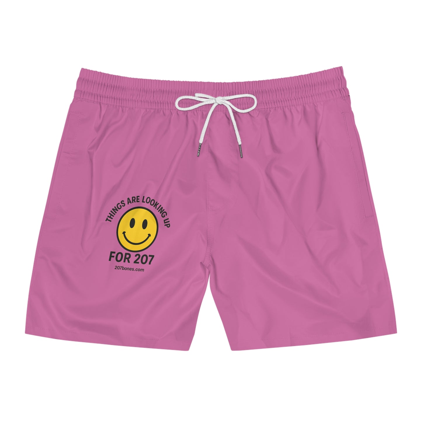 Men's Swim Shorts with Positive Vibes - Pool Party Ready, Beachwear, Vacation Essentials, Summer Fun, Gift for Him