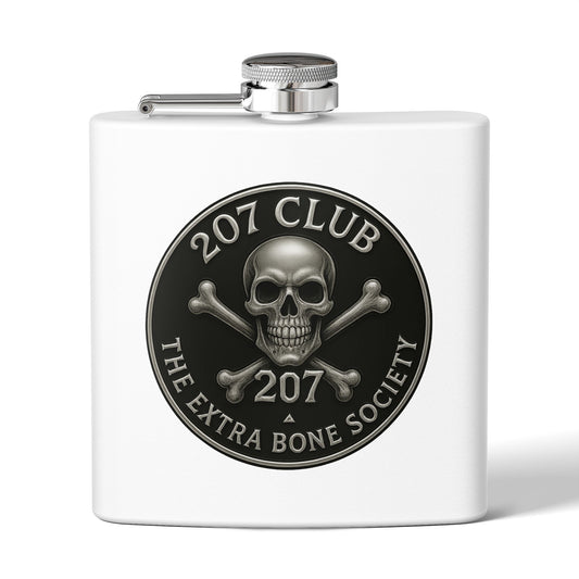 Skull and Crossbones Flask, 207 Club Gift, Party Accessory, Adventure Travel, Groomsmen Gift, Unique Collectible