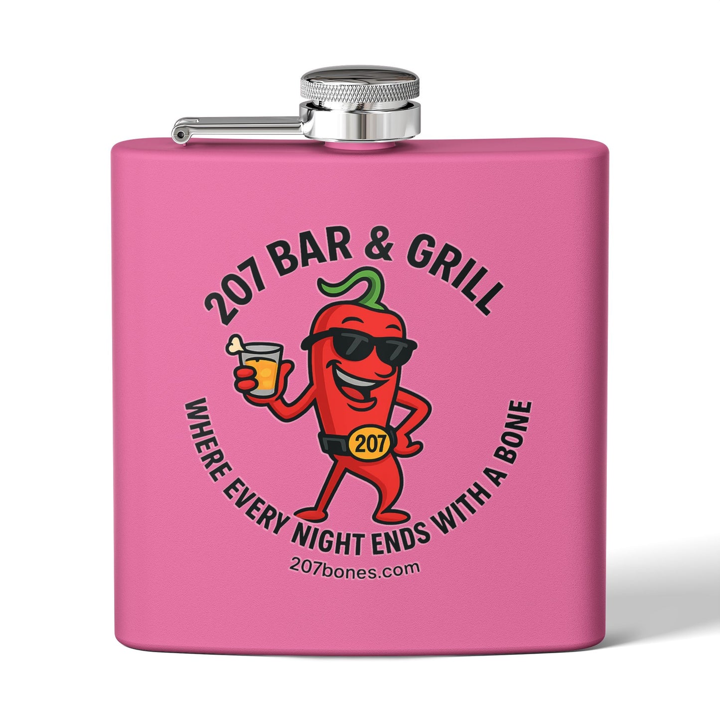 Chili Pepper Flask | 6oz Stainless Steel Flask | Funny Gift | Bar Accessory | Party Favor | Tailgating