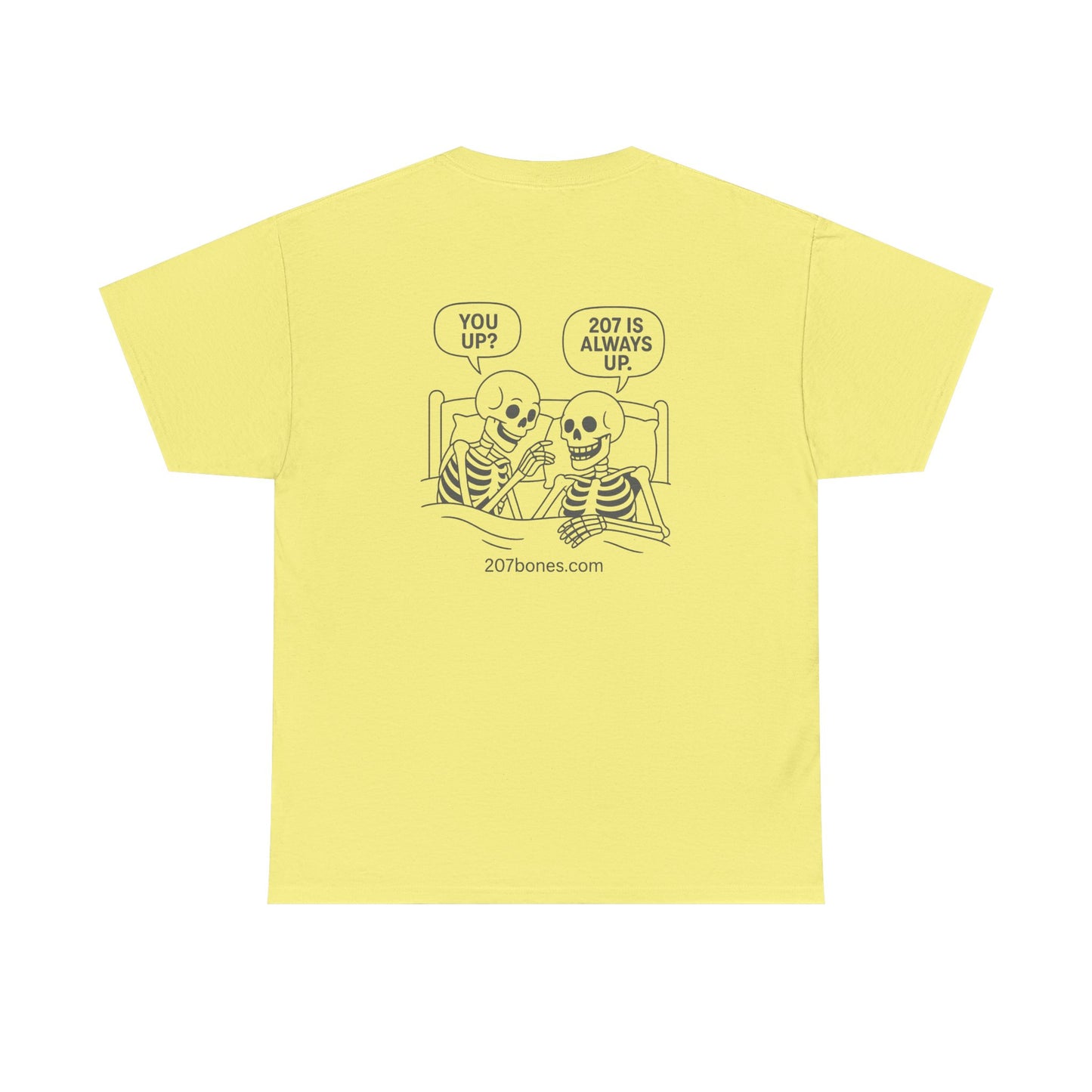 Unisex Heavy Cotton Tee with Playful Skeleton Design – Perfect for Halloween, Casual Wear, Gifts, and Humorous Outfits