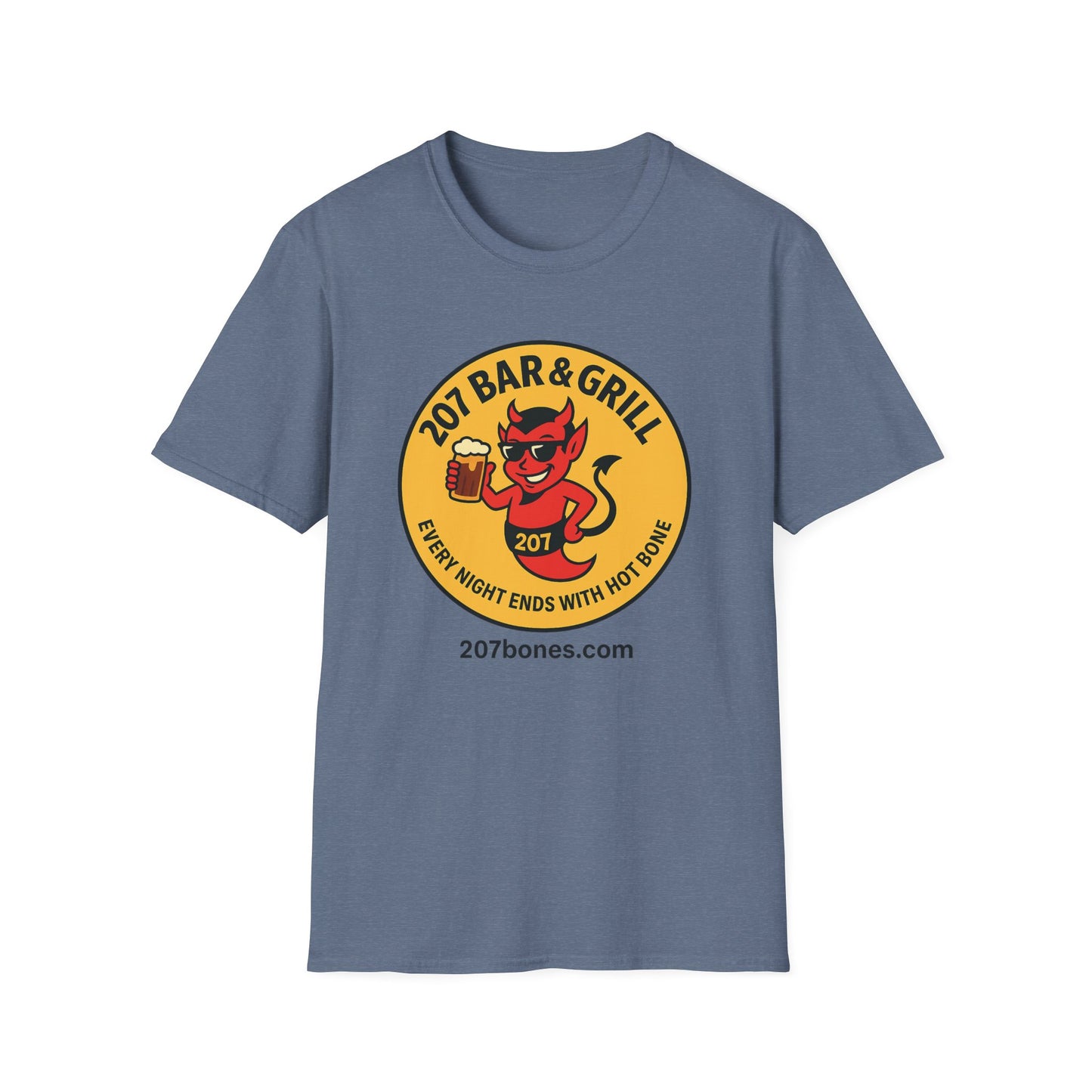 207 Bar & Grill Unisex T-Shirt - Casual Wear, Bar Merchandise, Gift for Foodies, Party Shirt, Everyday Comfort
