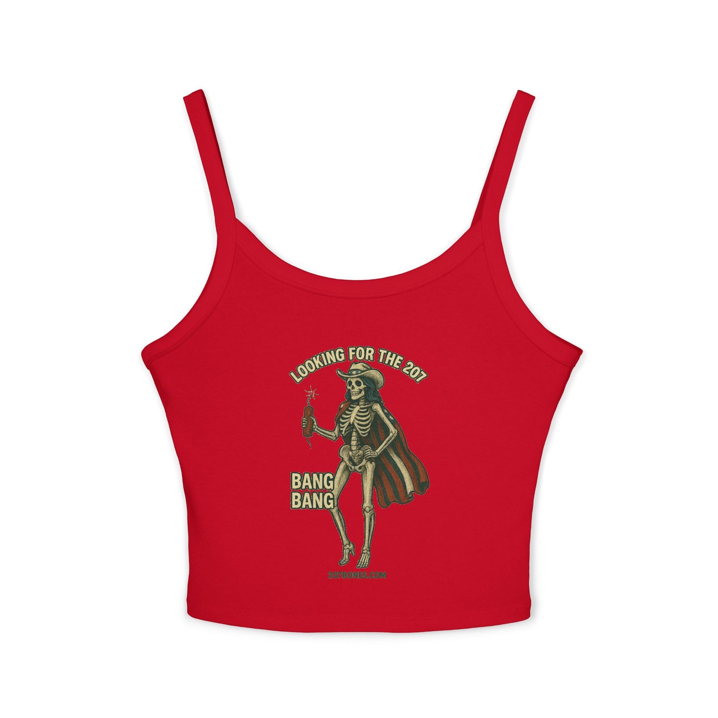 Skeleton Graphic Tank Top, Women's Spaghetti Strap Top, Halloween Apparel, Summer Fashion, Party Outfit, Casual Wear