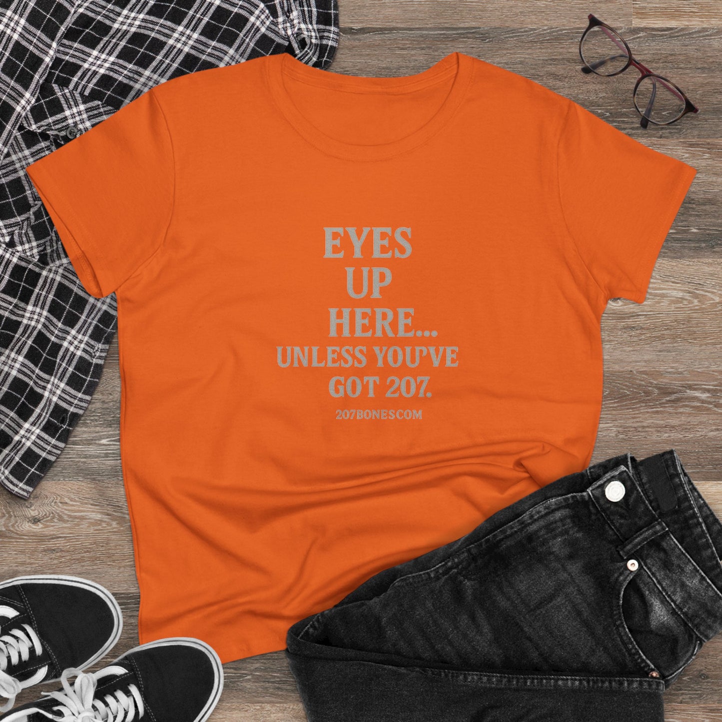 Funny Women's Cotton Tee - 'Eyes Up Here' - Casual Shirt, Gift for Friends, Birthday, Humor, Everyday Wear, Conversation Starter