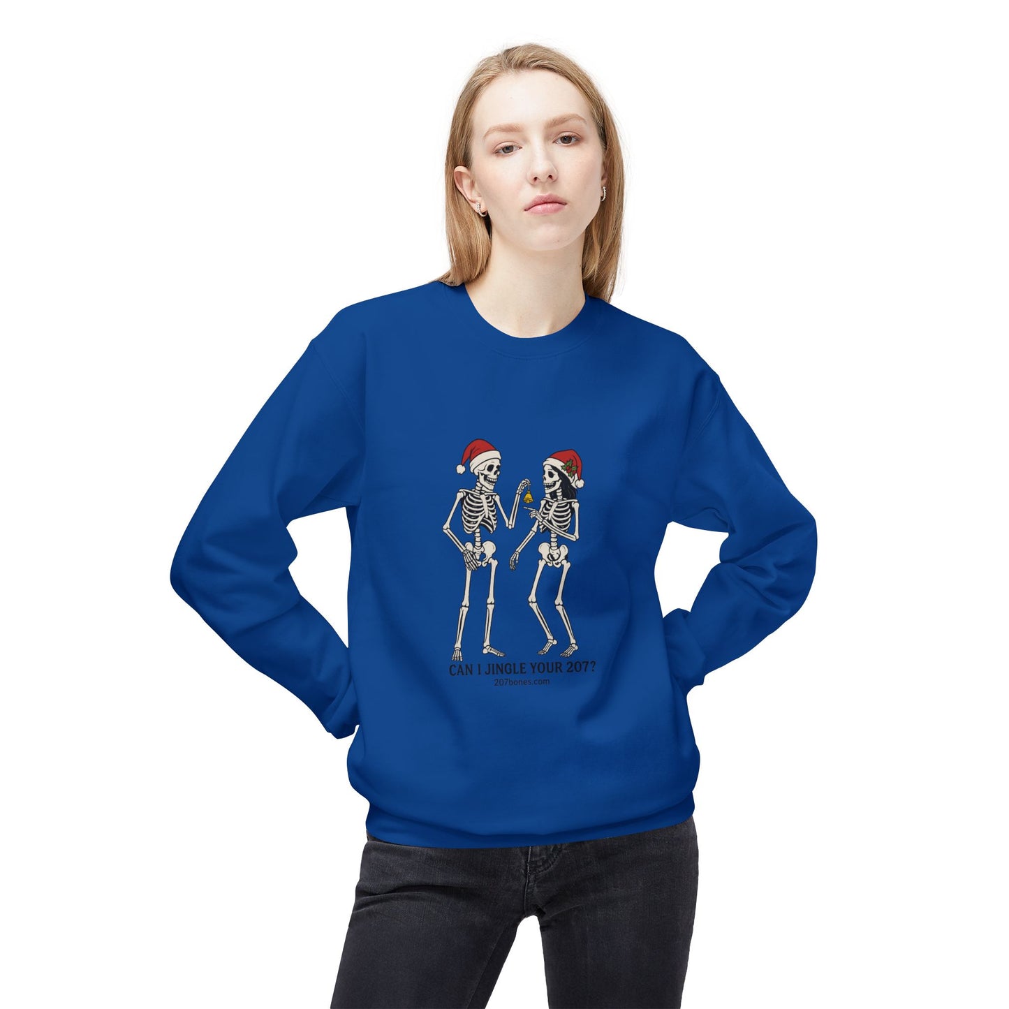Skeletons Jingle Christmas Sweatshirt, Holiday Gift, Unisex Crewneck, Skeleton Christmas Jumper, Funny Xmas Sweatshirt