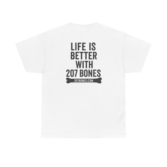 Unisex Heavy Cotton Tee - 'Life is Better with 207 Bones' Dog Lover's Shirt, Pet Owner Gift, Casual Everyday Tee, Animal Lover [...]